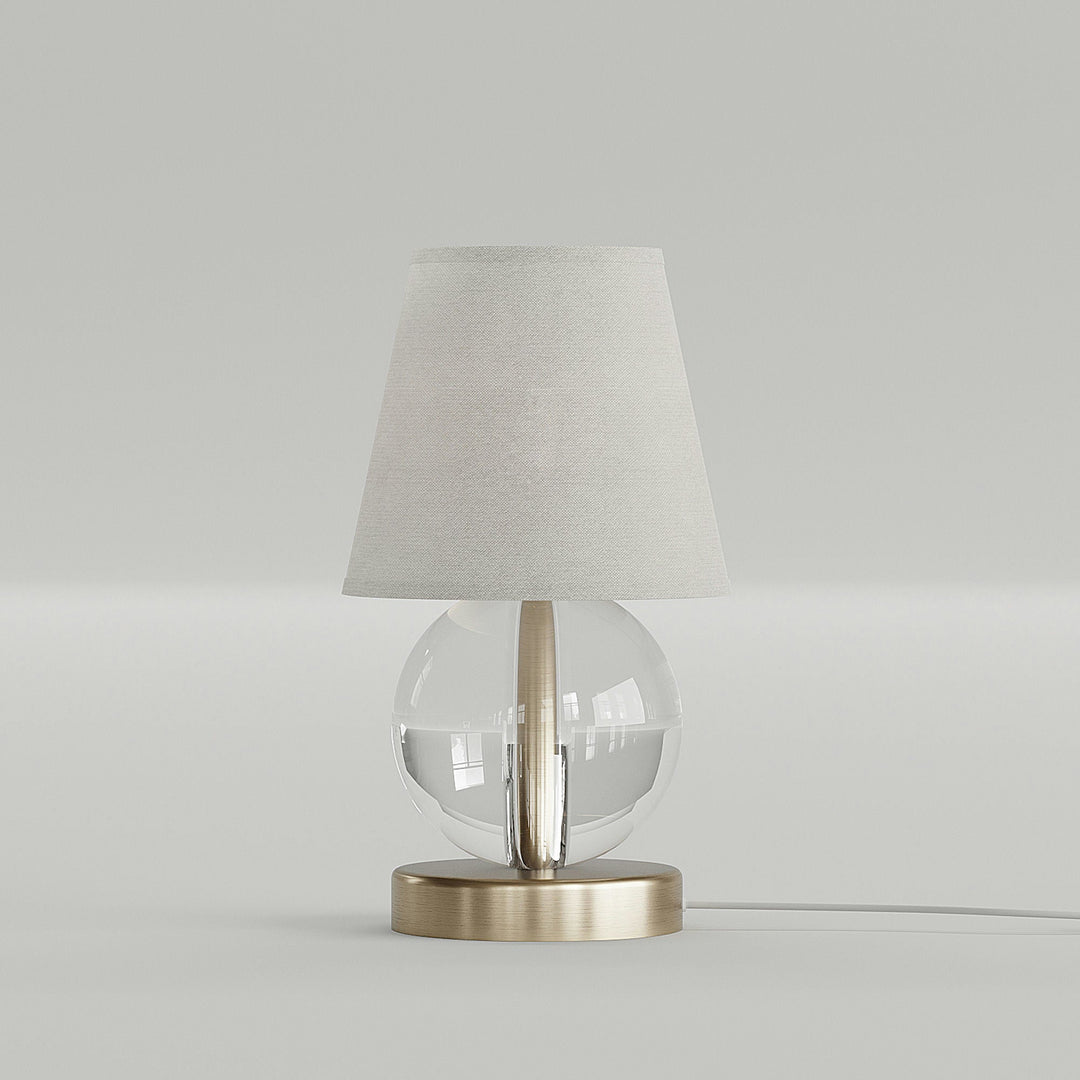Mona & Lisa 543T01AATB 1-Lt Spherical Crystal Table Lamp - Antique Bronze