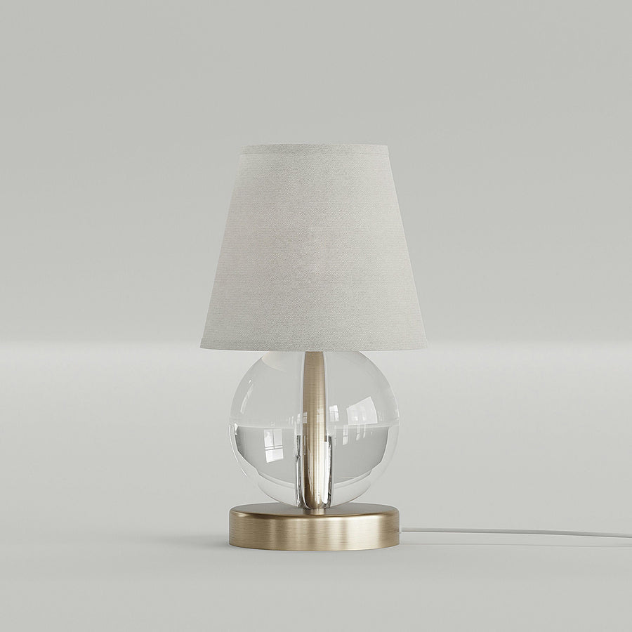 Mona & Lisa 543T01AATB 1-Lt Spherical Crystal Table Lamp - Antique Bronze