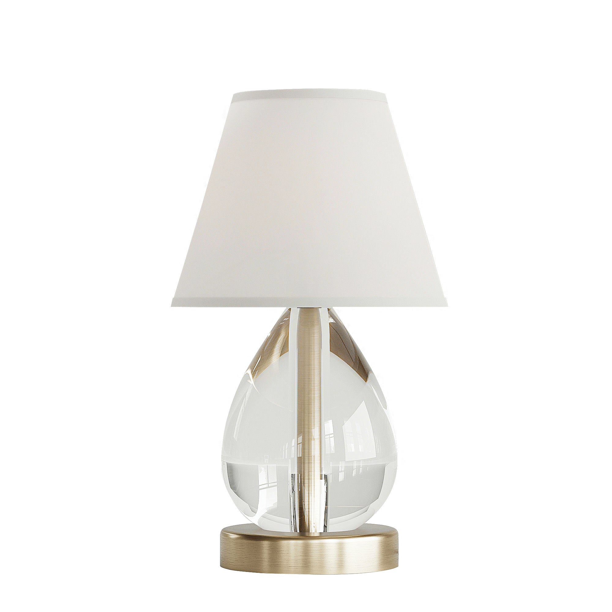 Mona & Lisa 1 Light Oblong Crystal Table Lamp - Antique Bronze