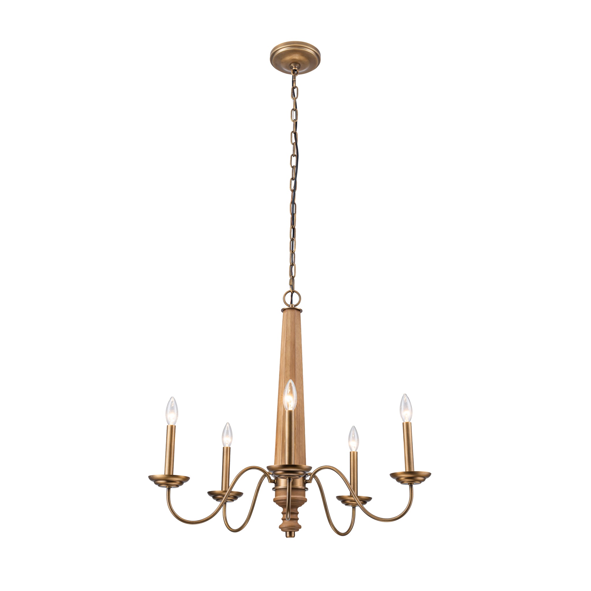 Dinner at 5 Light Chandelier - Heritage Bronze