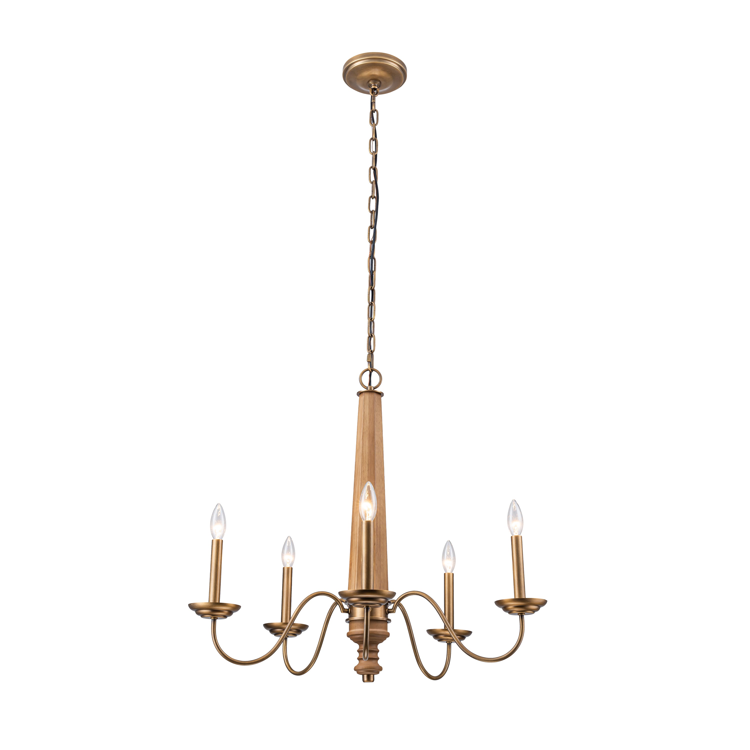 Dinner at 5-Light Chandelier - Heritage Bronze
