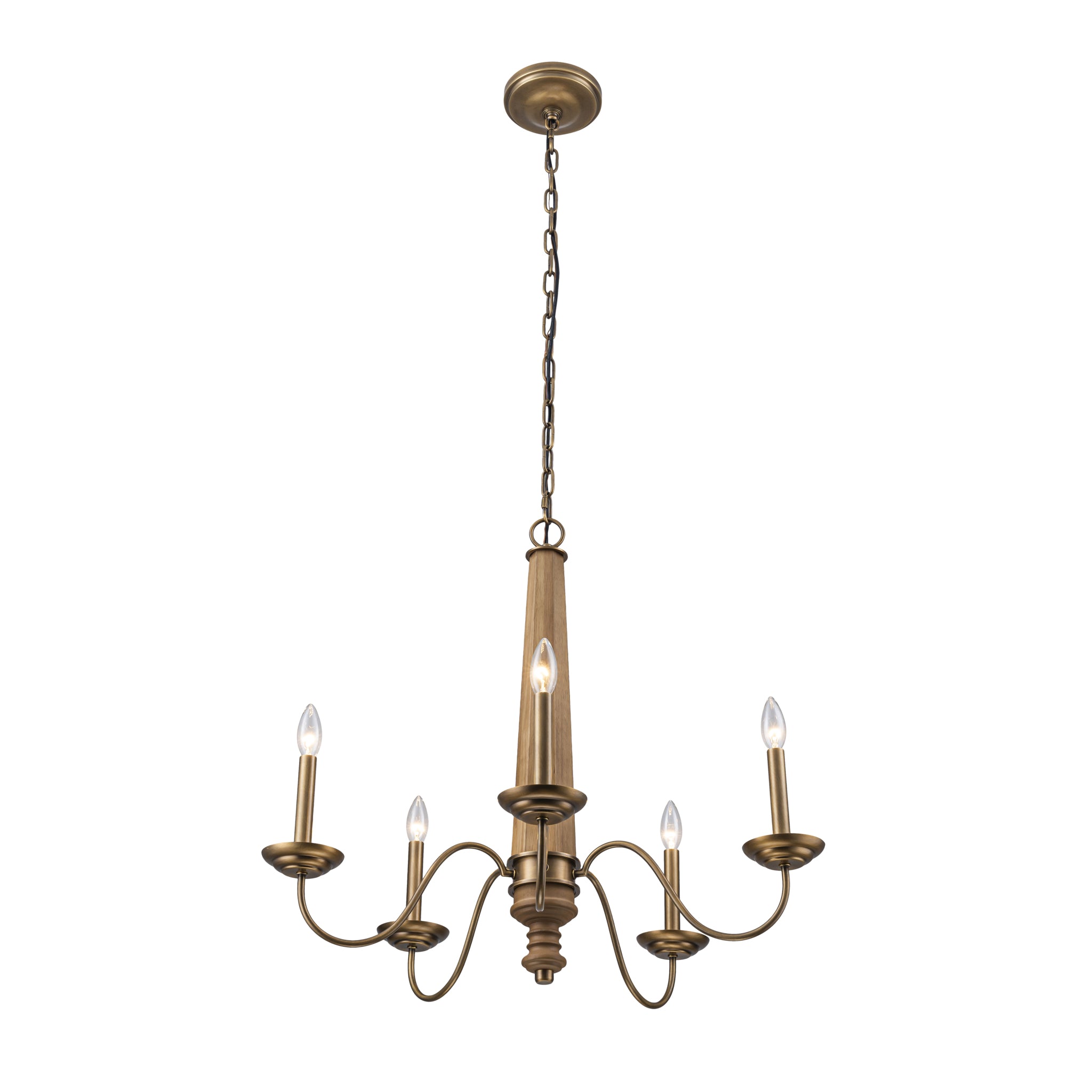 Dinner at 5 Light Chandelier - Heritage Bronze