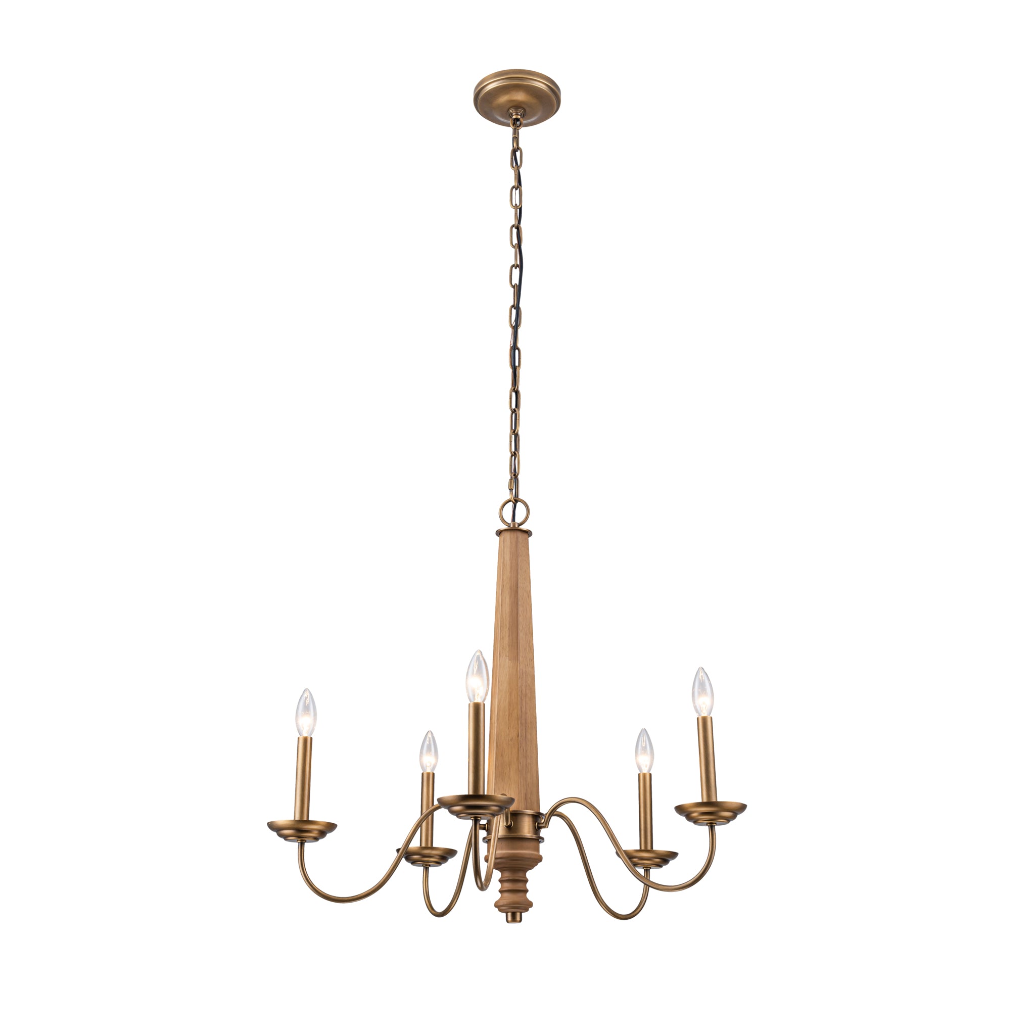 Dinner at 5 Light Chandelier - Heritage Bronze