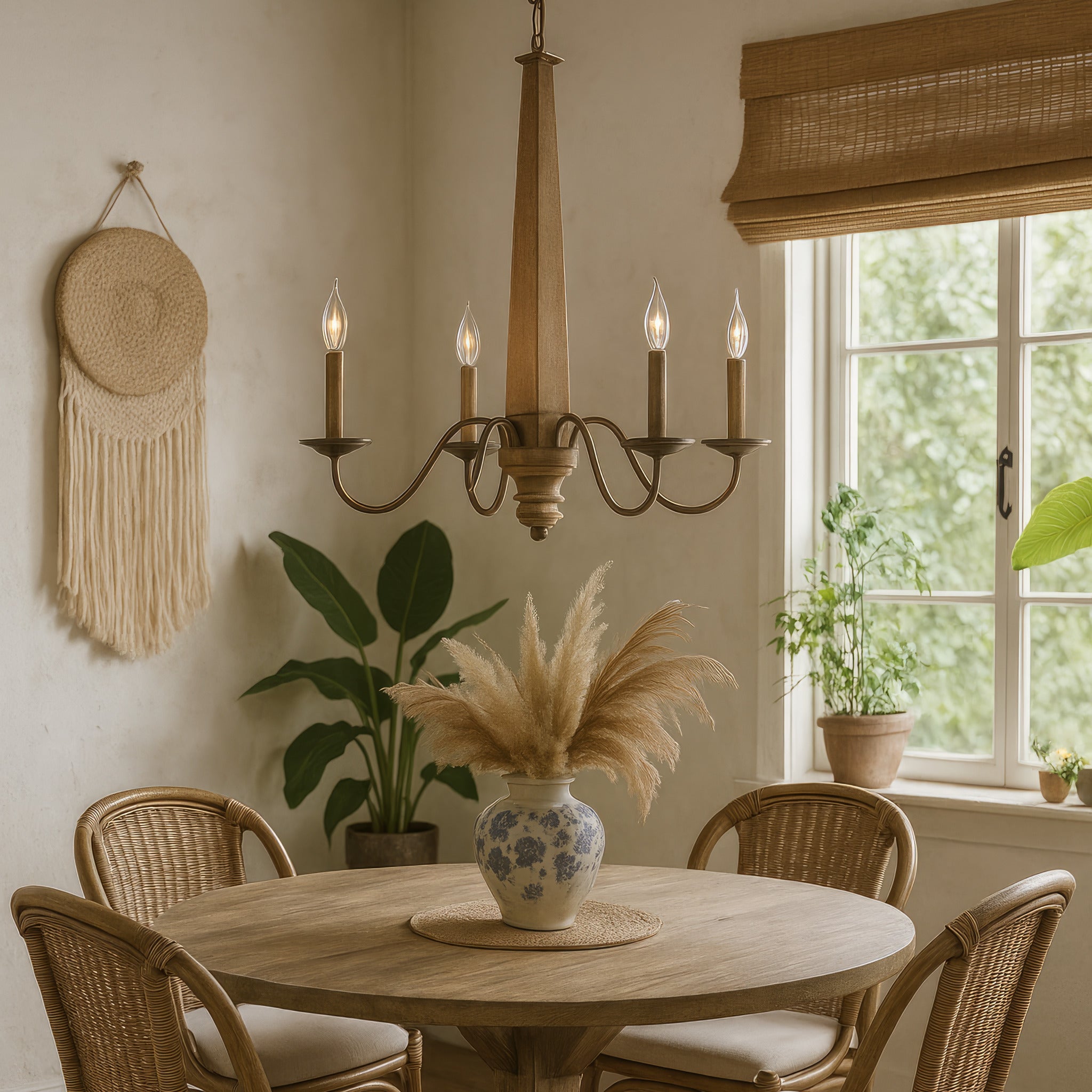 Dinner at 5-Light Chandelier - Heritage Bronze