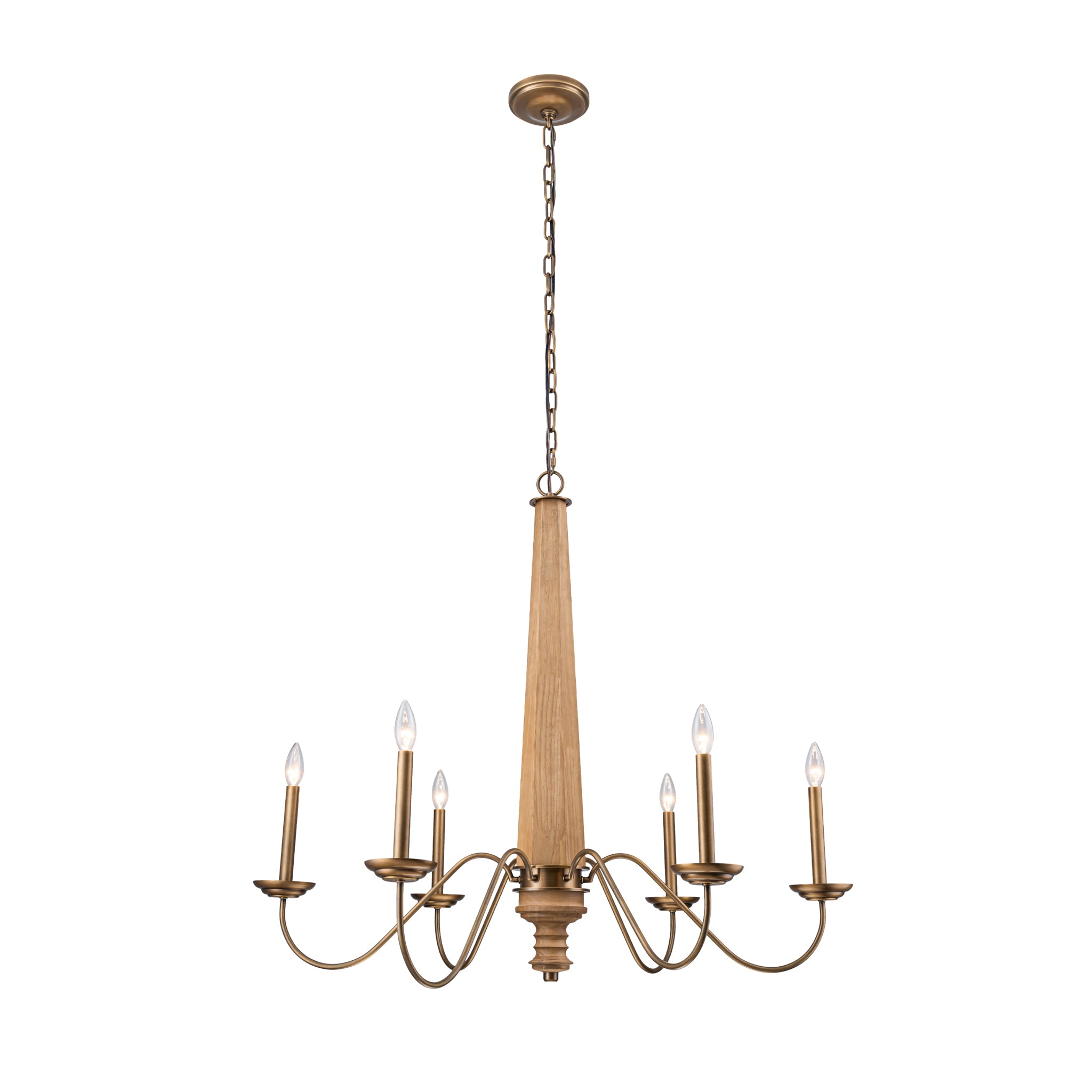 Dinner at 6 Light Chandelier - Heritage Bronze