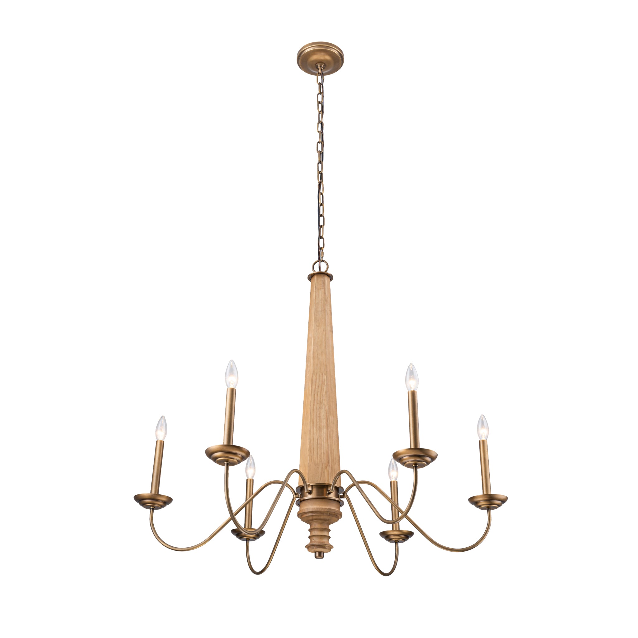 Dinner at 6 Light Chandelier - Heritage Bronze