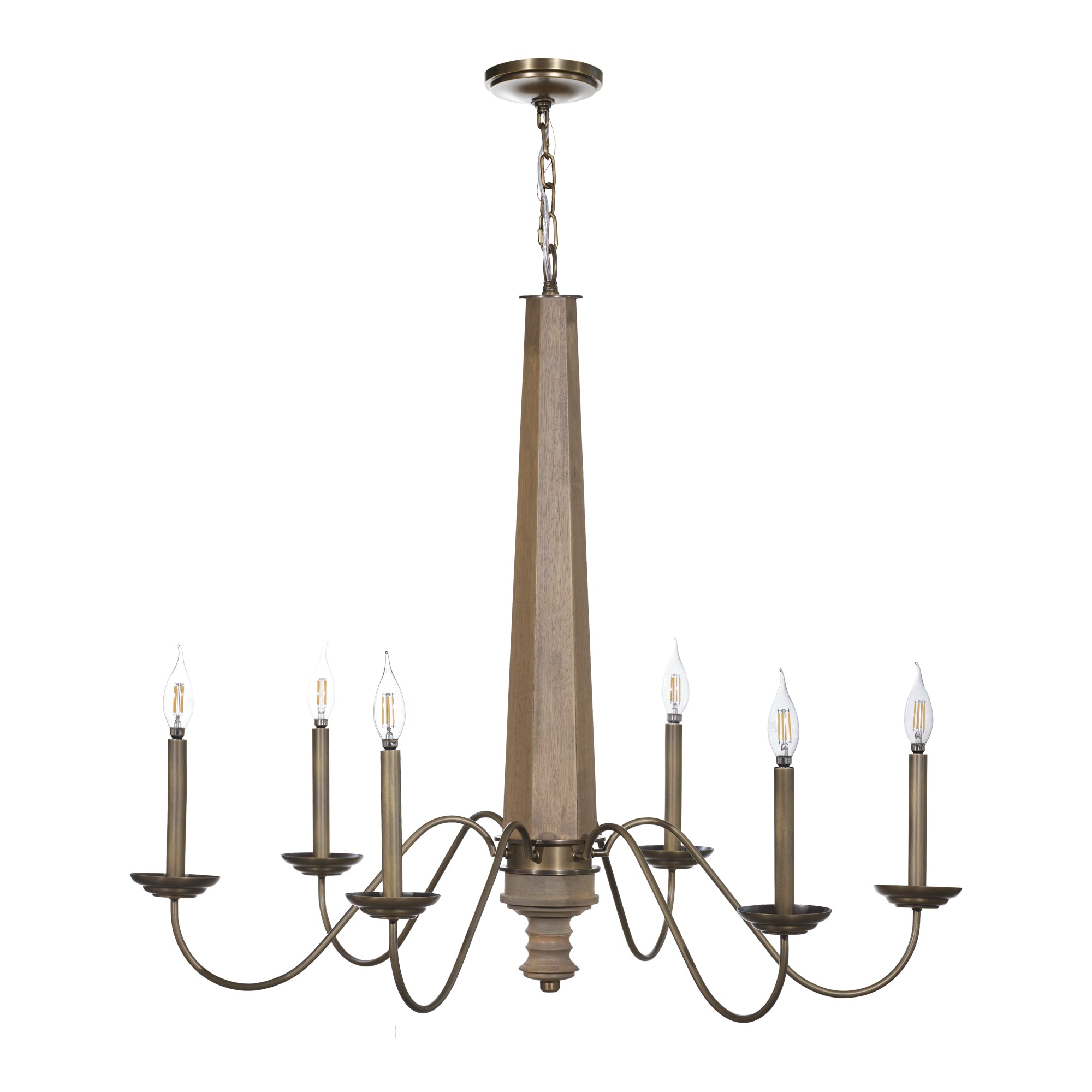 Dinner at 6-Light Chandelier - Heritage Bronze