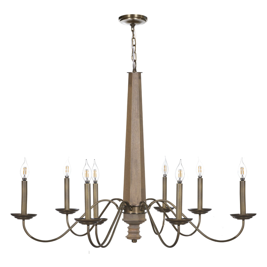 Dinner at 545C08BRZ 8-Lt Chandelier - Heritage Bronze