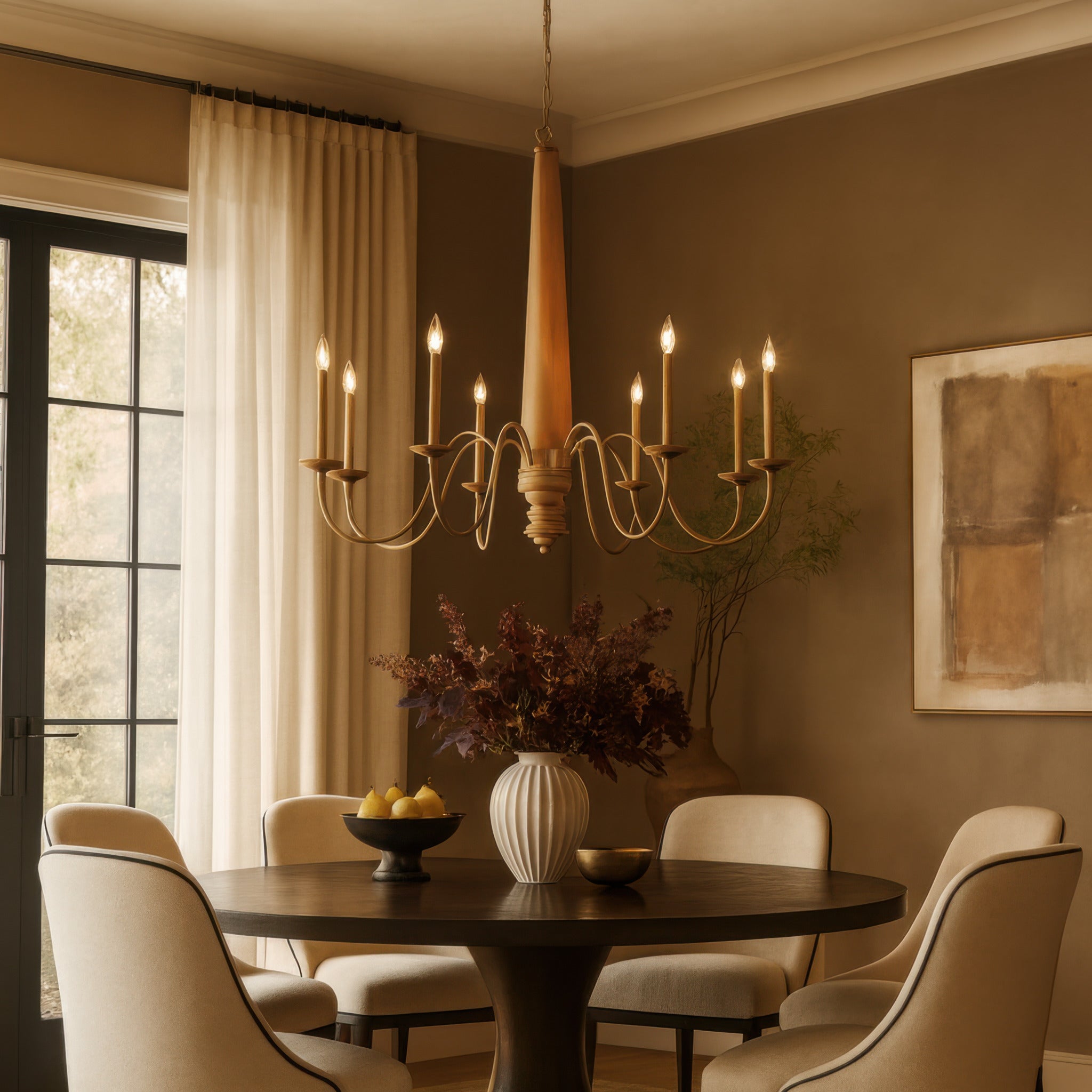 Dinner at 8-Light Chandelier - Heritage Bronze