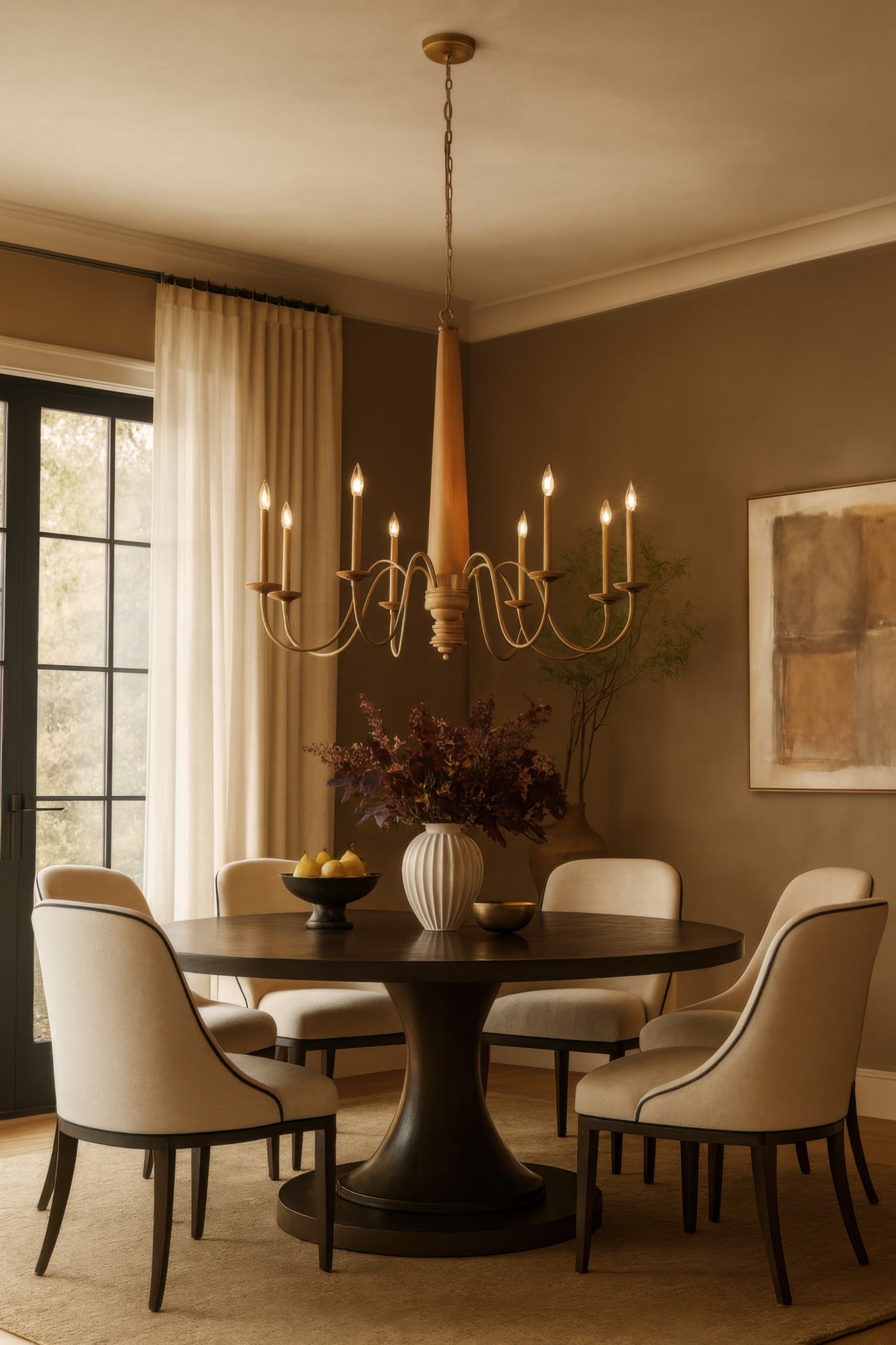 Dinner at 8-Light Chandelier - Heritage Bronze