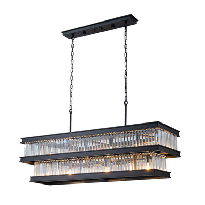 Double Take 6 Light 2-Tier Linear - Heritage Black