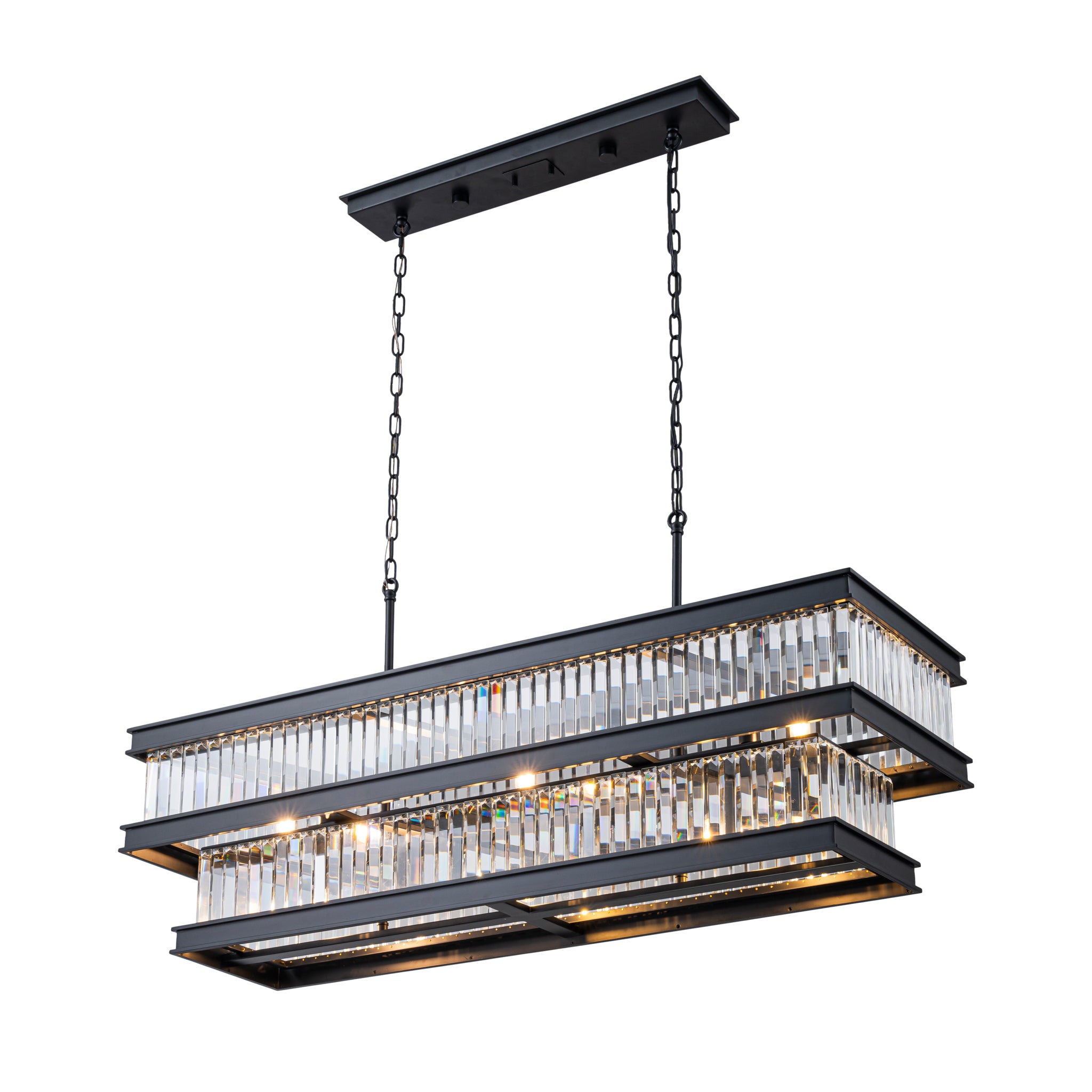 Double Take 6 Light 2-Tier Linear - Heritage Black
