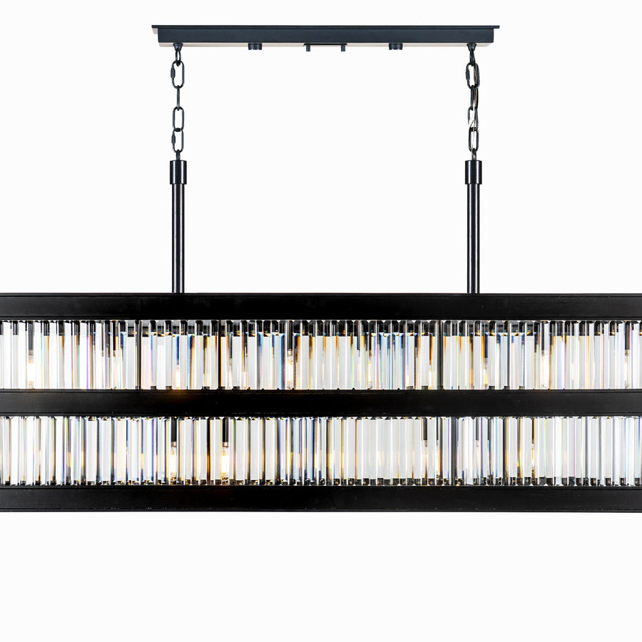 Double Take 546N06BLK 6-Lt 2-Tier Linear - Heritage Black