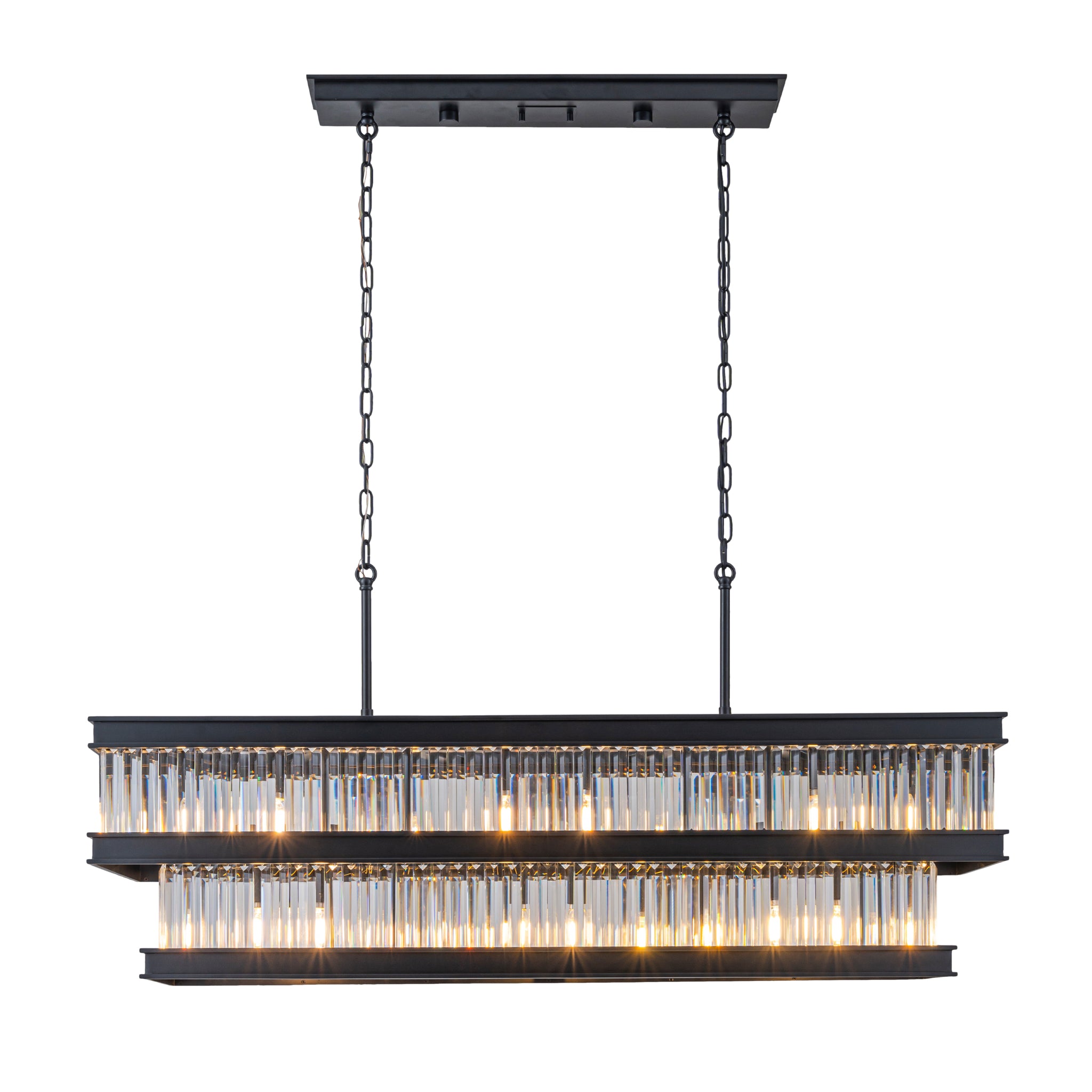 Double Take 6 Light 2-Tier Linear - Heritage Black