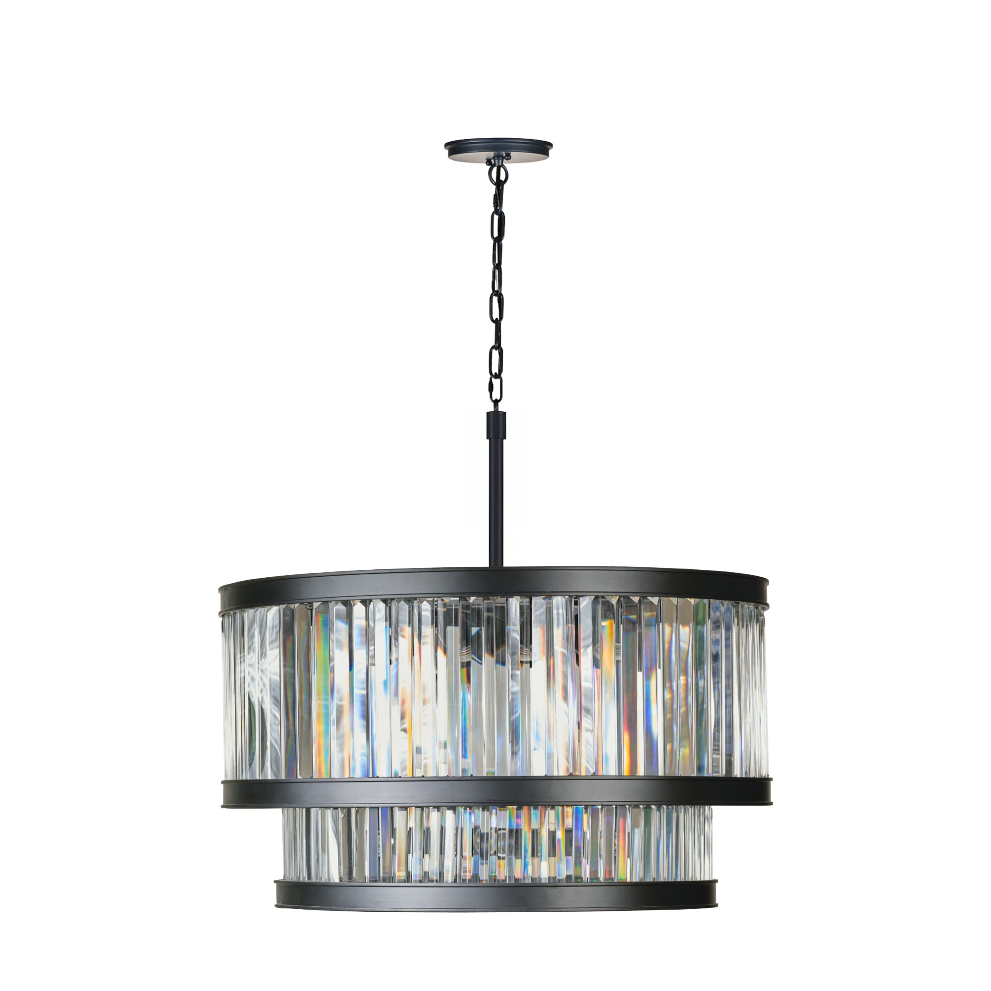 Double Take 8-Light 2-Tier Pendant - Heritage Black