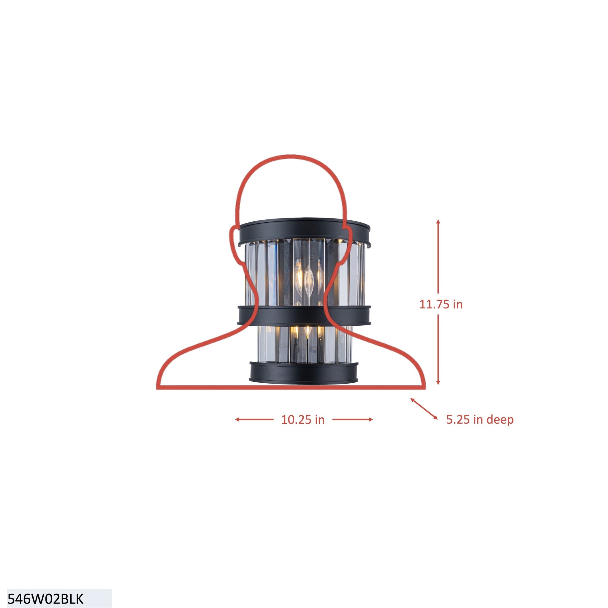 Double Take 2 Light 2-Tier Sconce - Heritage Black