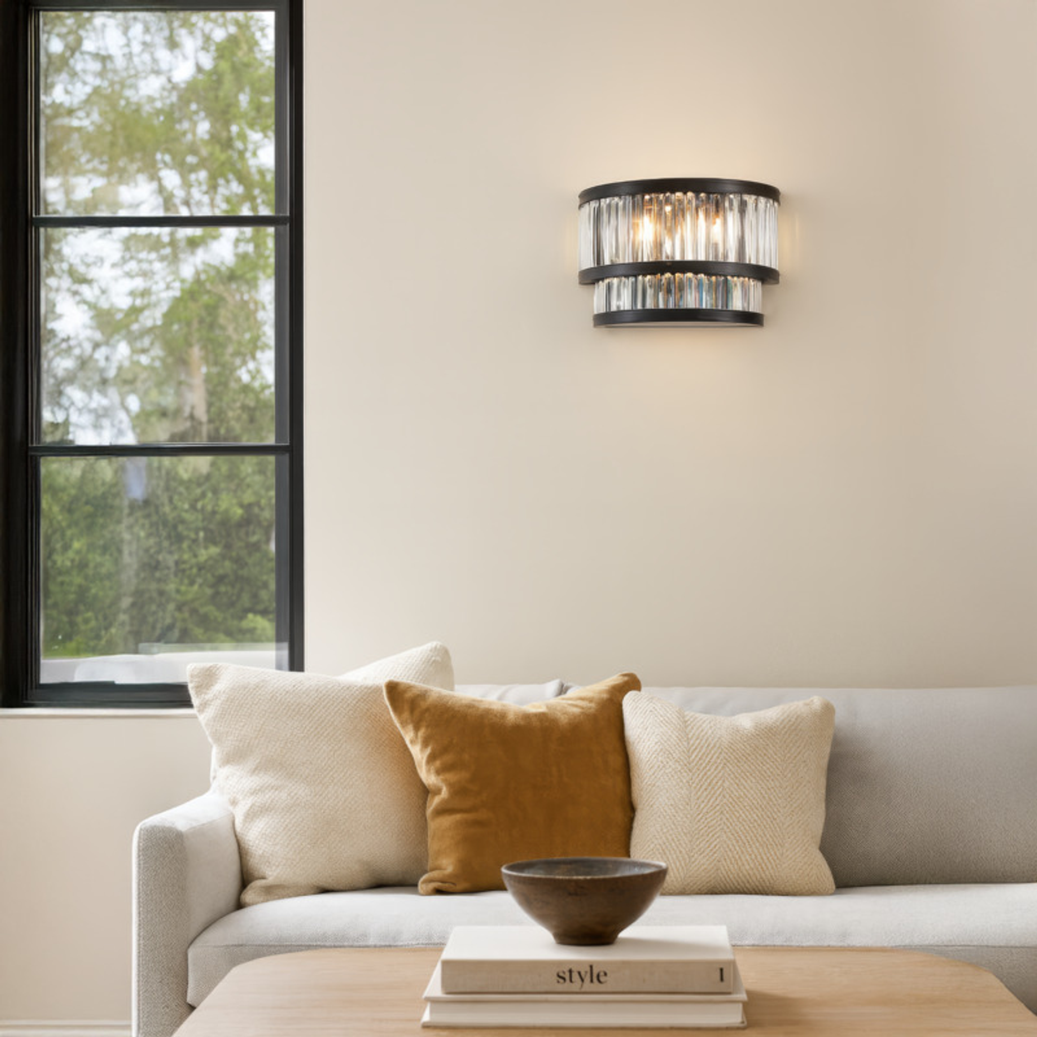 Double Take 2-Light 2-Tier Sconce - Heritage Black