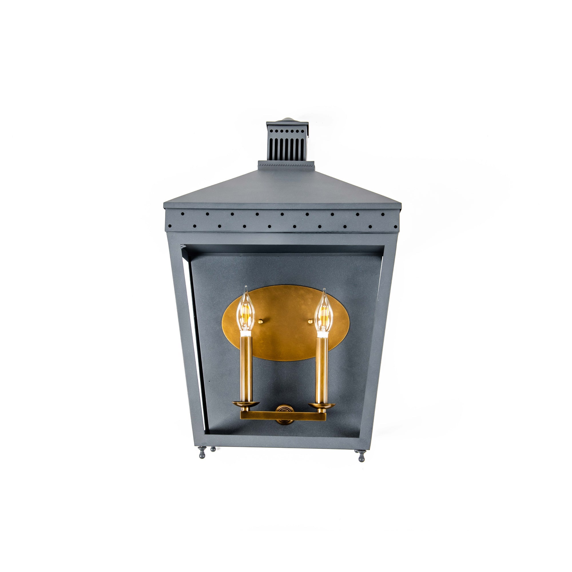 Midnight Manor 2-Light Sconce - Blackened Zinc/Antique Bronze