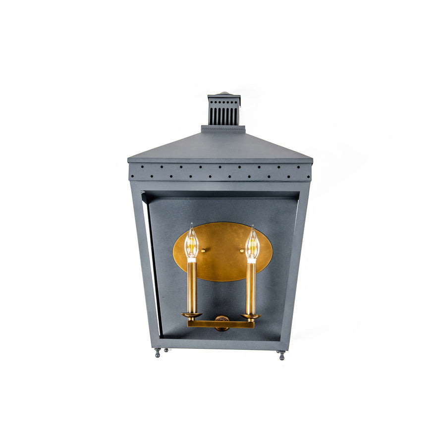 Midnight Manor 547W02AZNCATB 2-Lt Sconce - Blackened Zinc/Antique Bronze