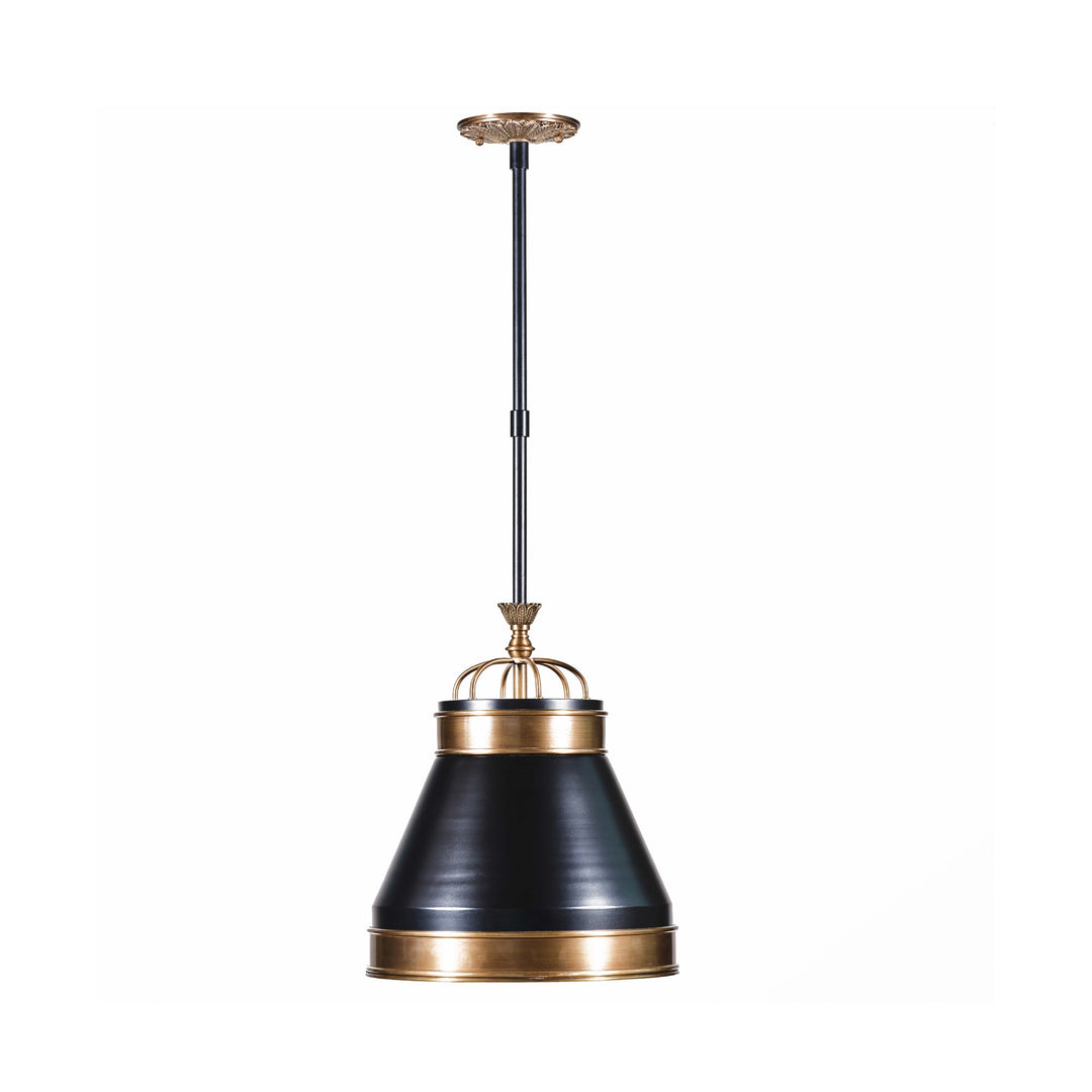 Savarin 549P01BLKBRZ 1-Lt Small Pendant - Heritage Black/Heritage Bronze