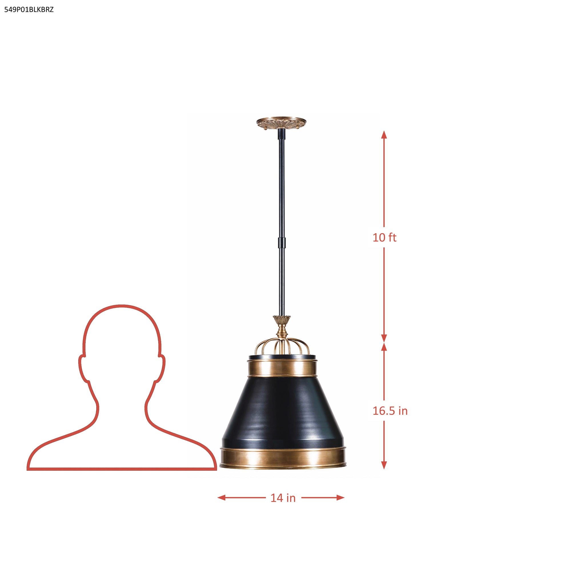 Savarin 1 Light Small Pendant - Heritage Black/Heritage Bronze