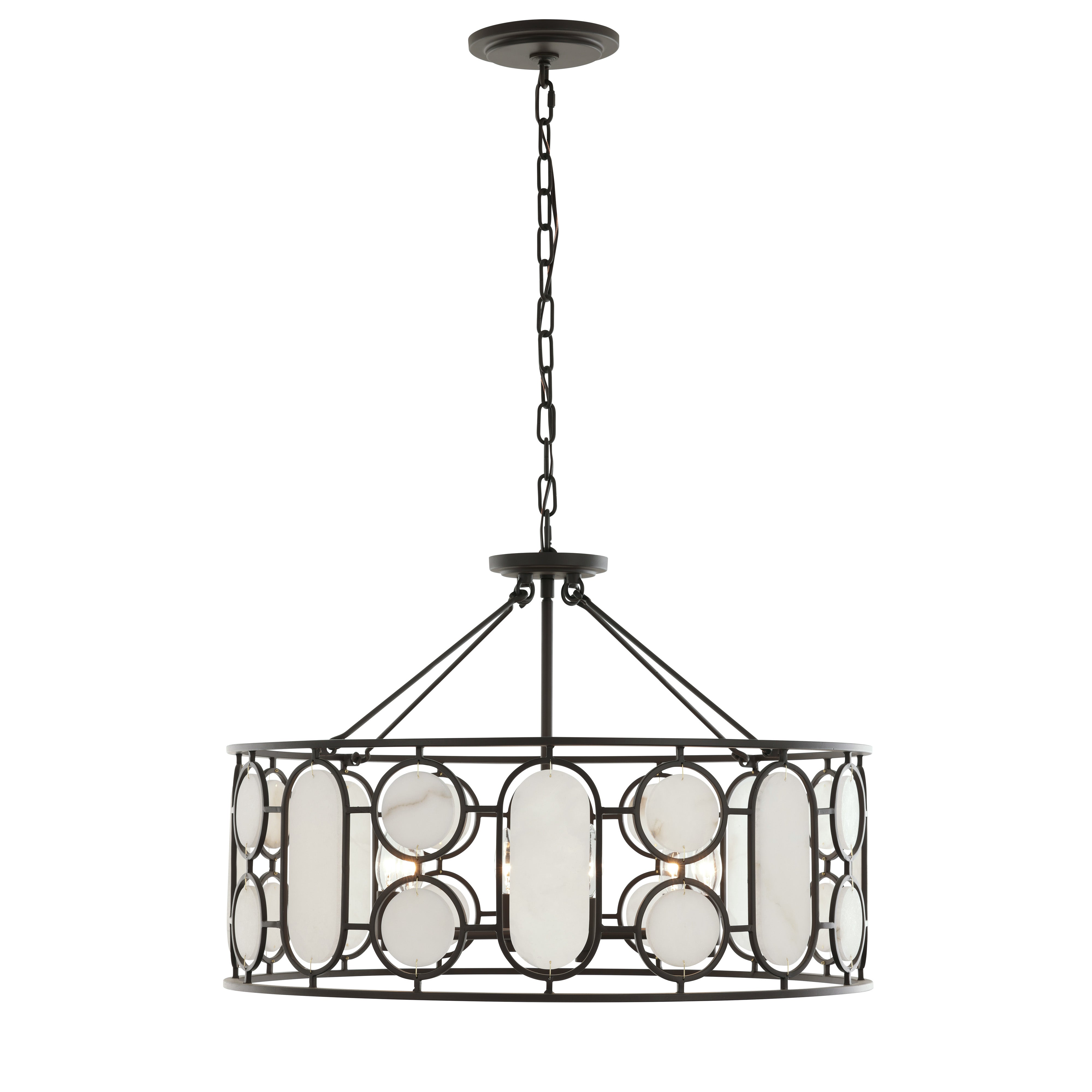 Oval Office  6 Light Pendant - Ironclad