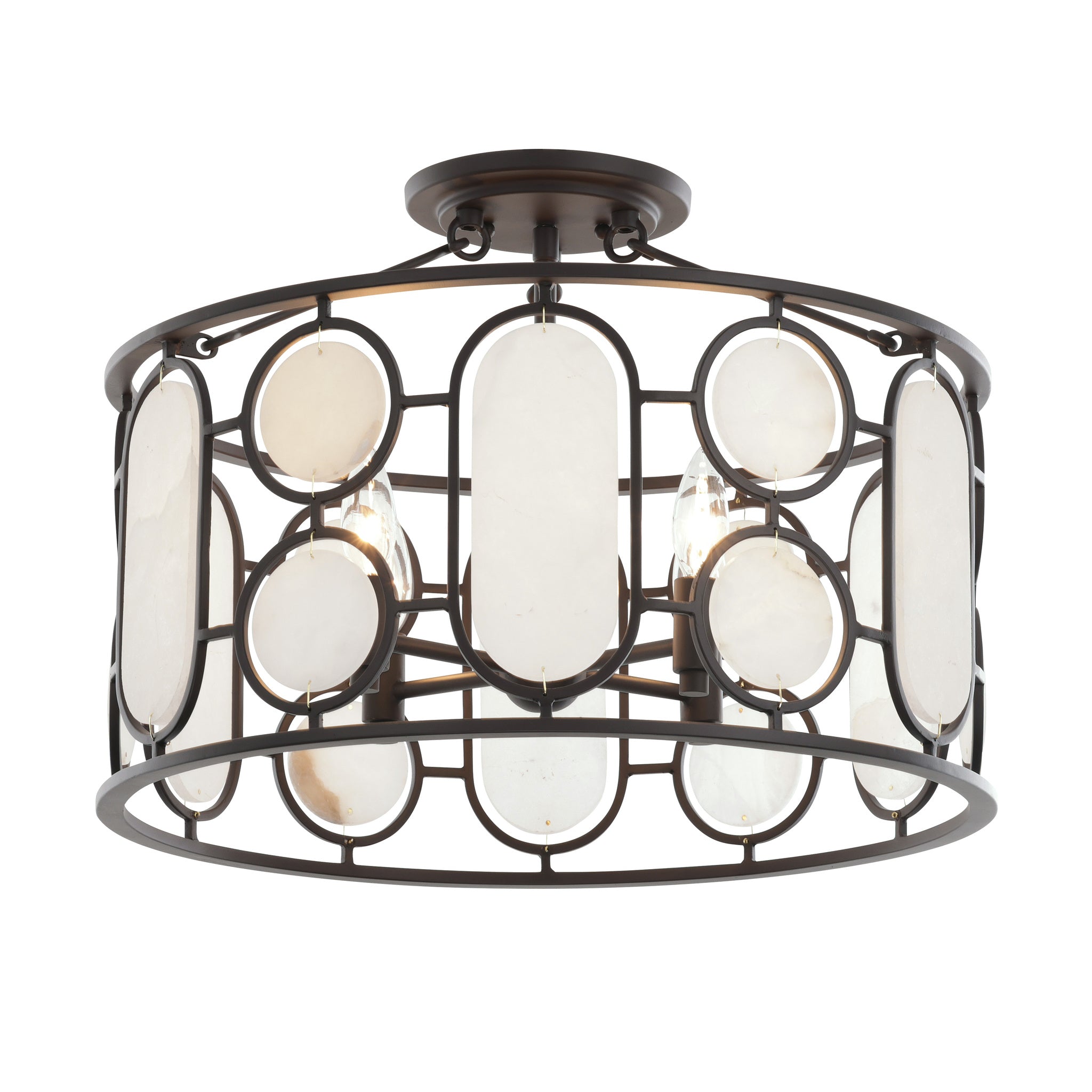 Oval Office  4 Light Semi Flush