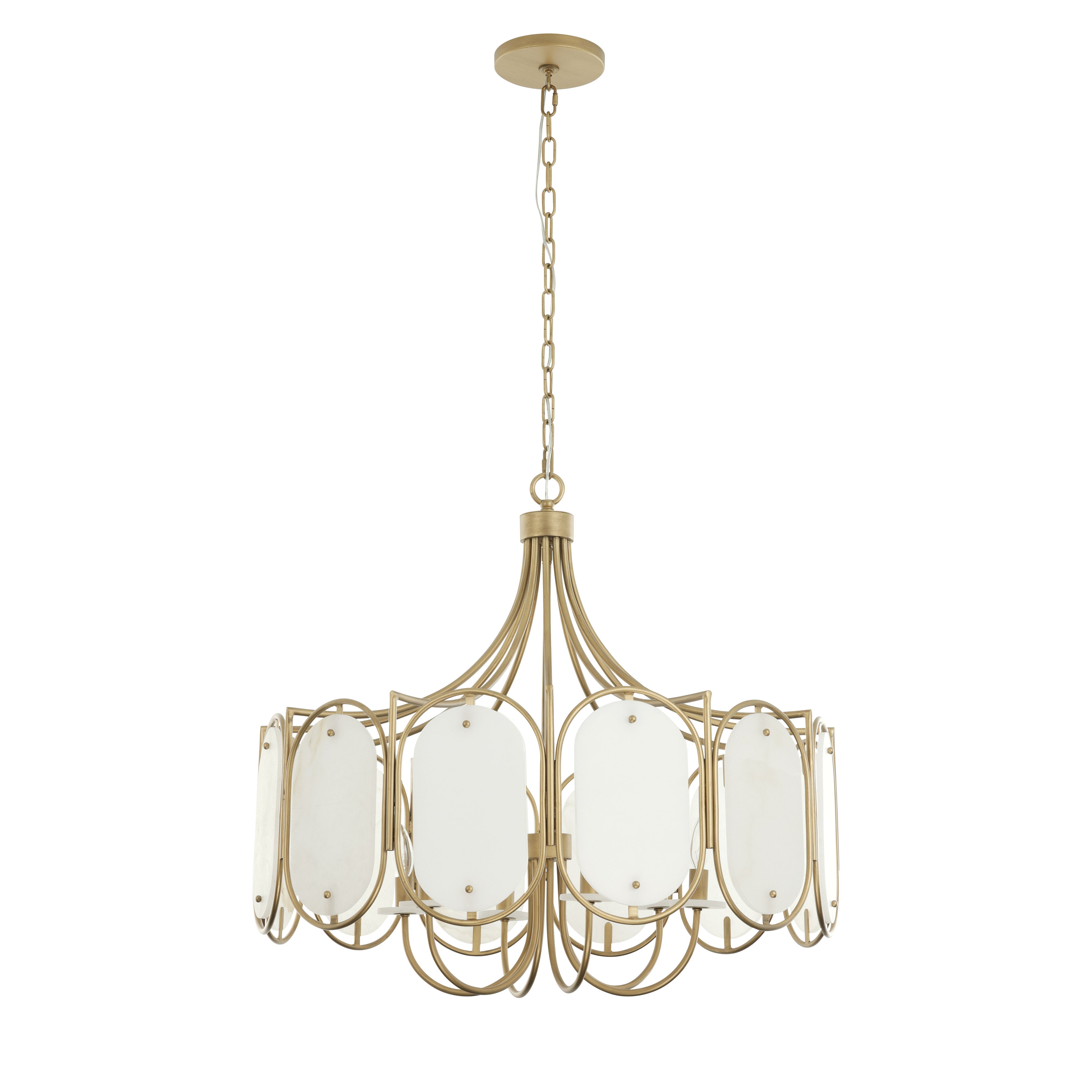 Panelist 6 Light Pendant - Brass Kisser