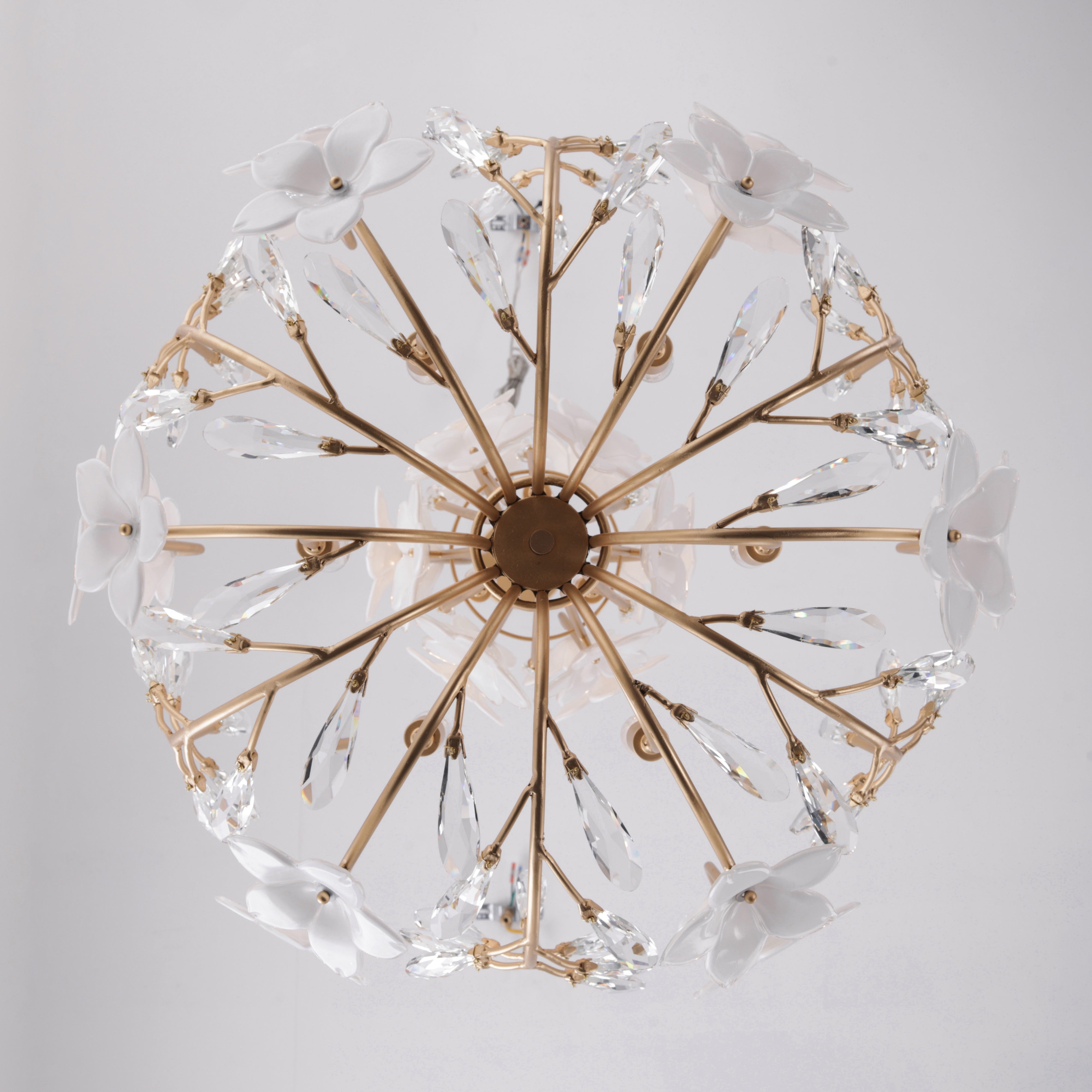 Petal Court 9 Light Chandelier - French Gold
