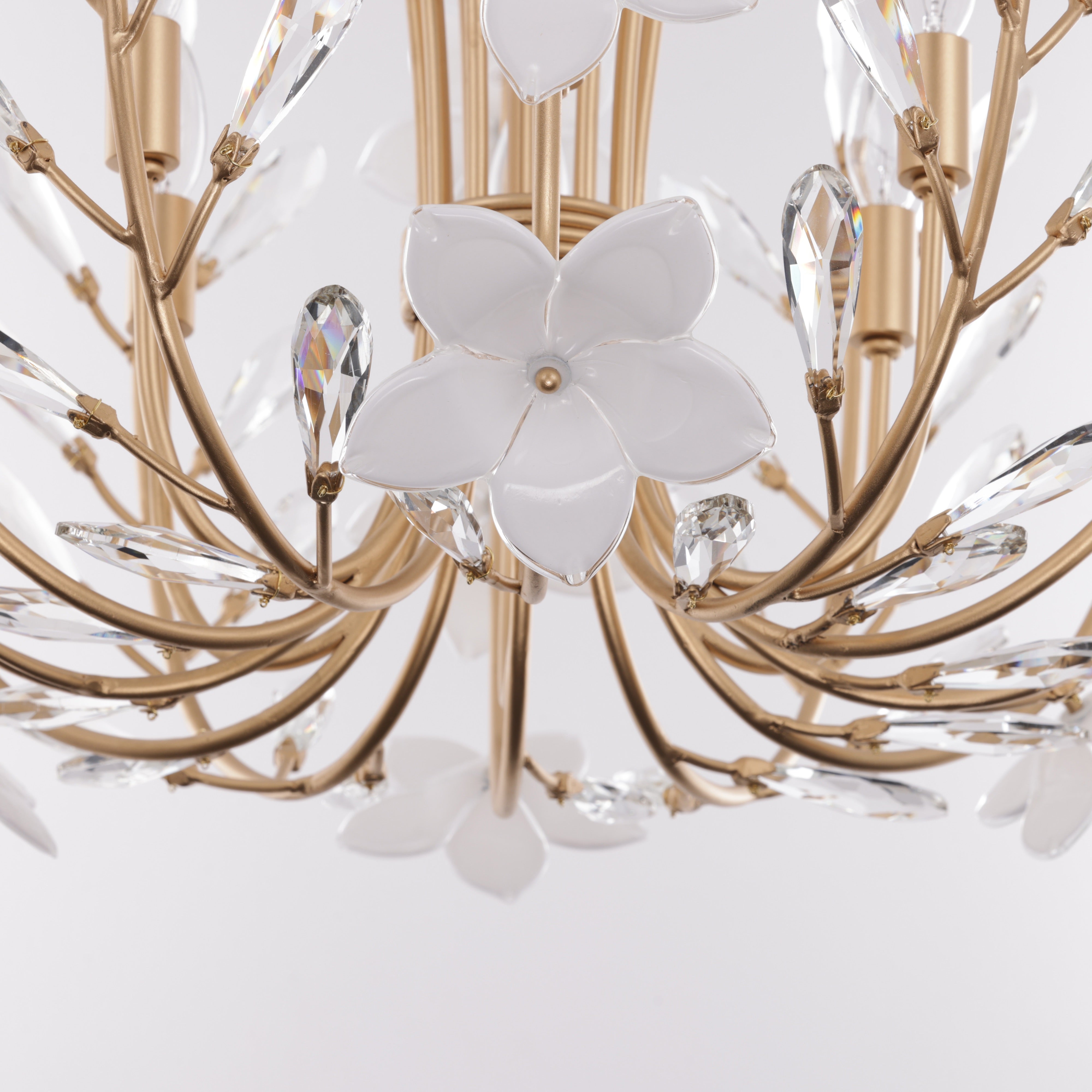 Petal Court 9 Light Chandelier - French Gold