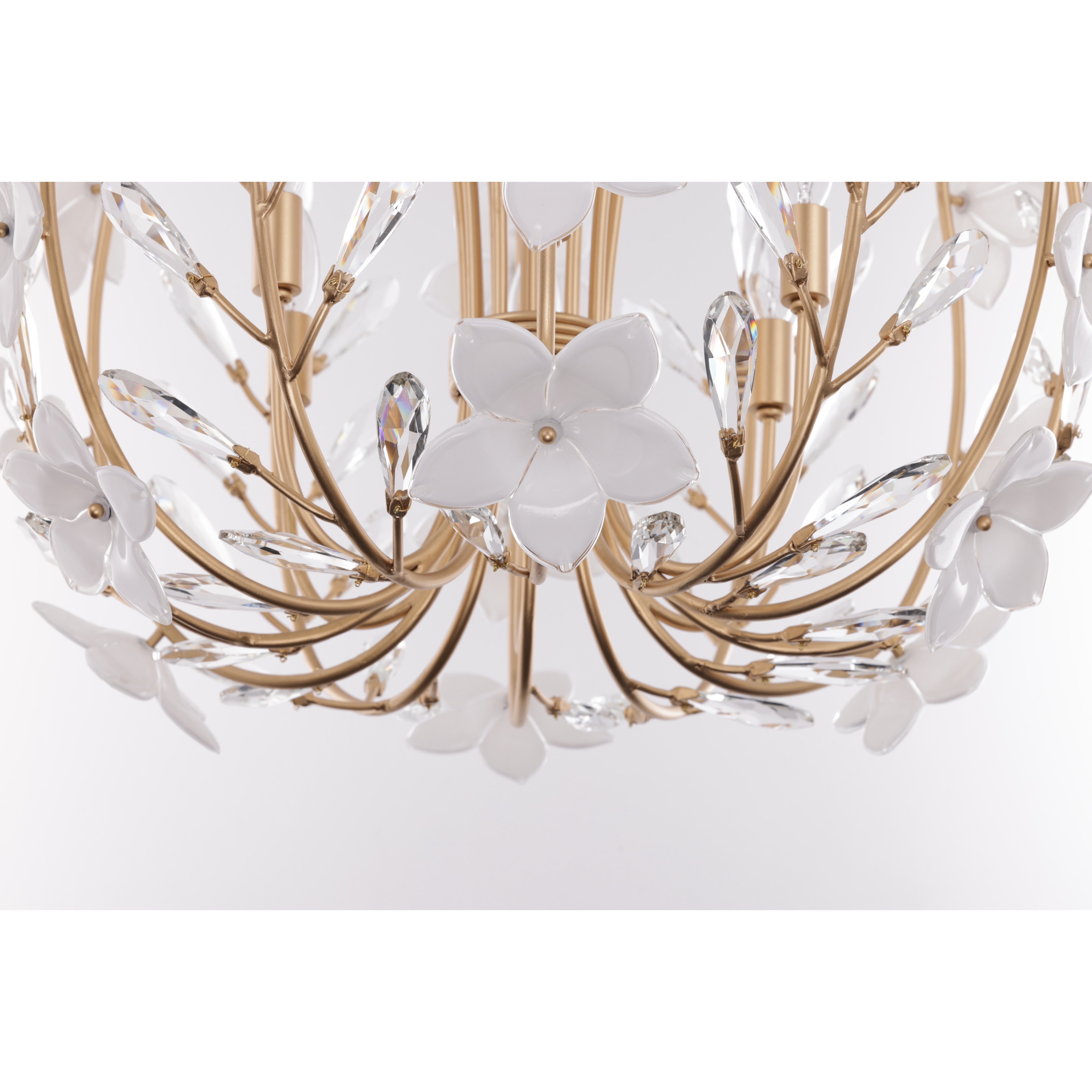 Petal Court 9 Light Chandelier - French Gold