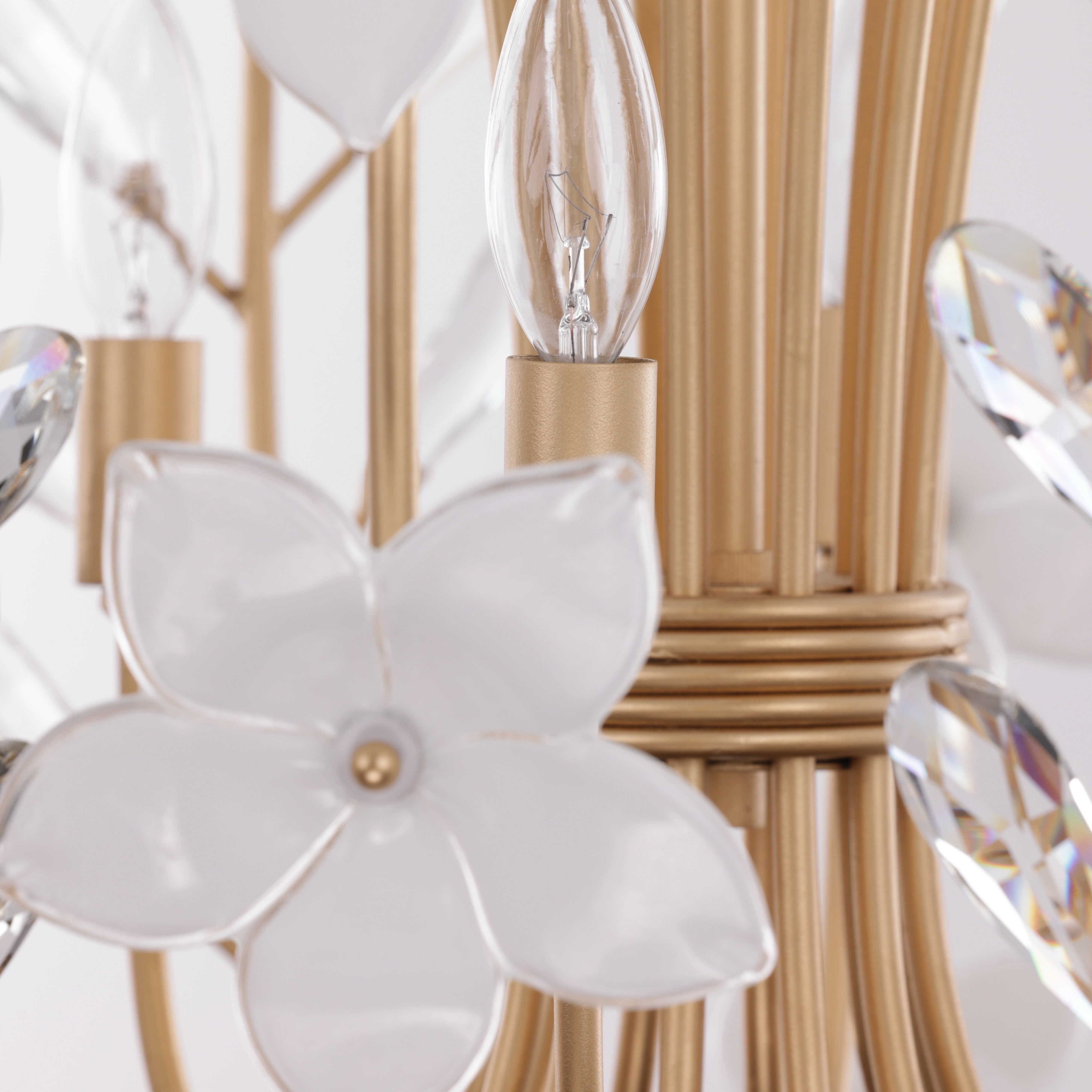 Petal Court 9 Light Chandelier - French Gold