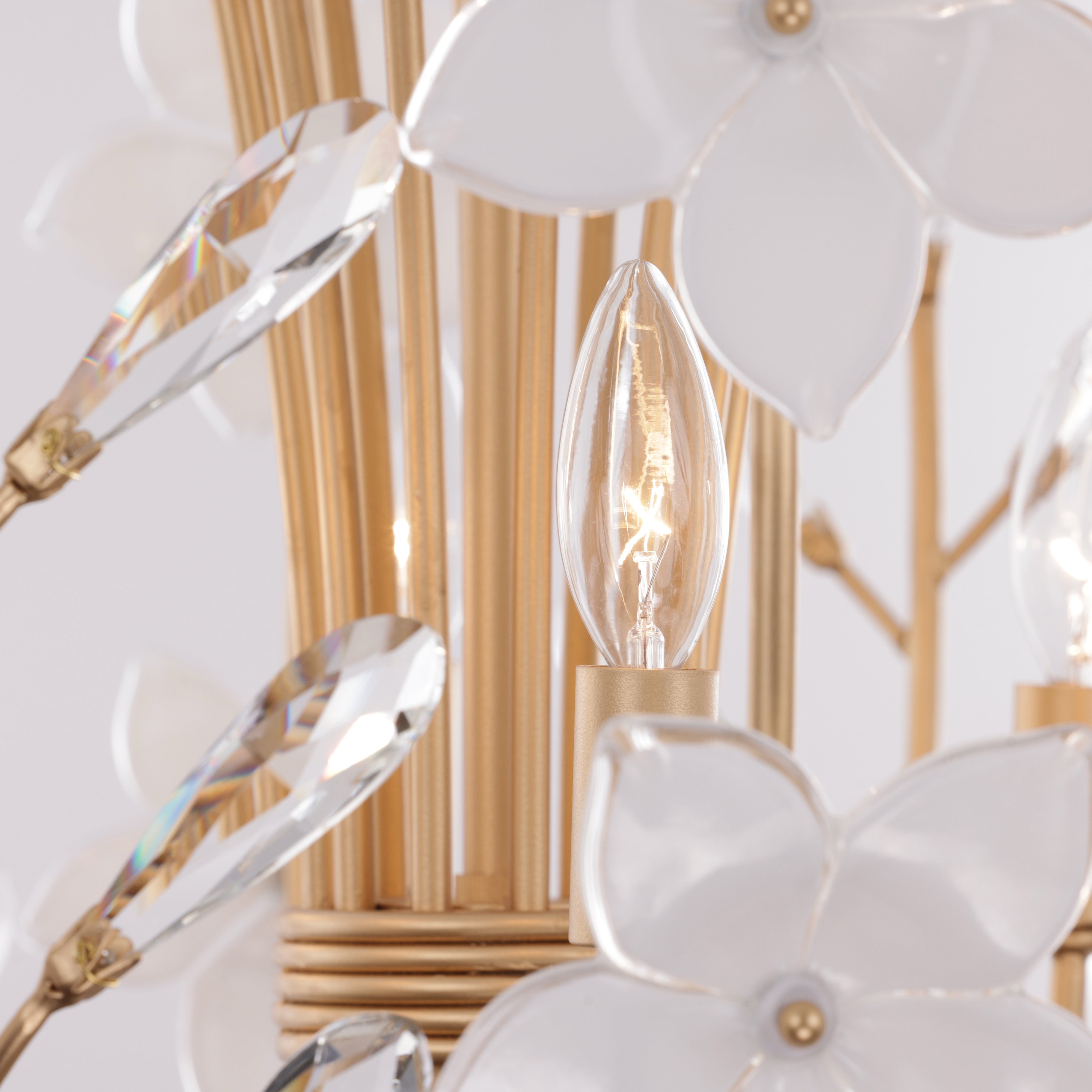 Petal Court 9 Light Chandelier - French Gold