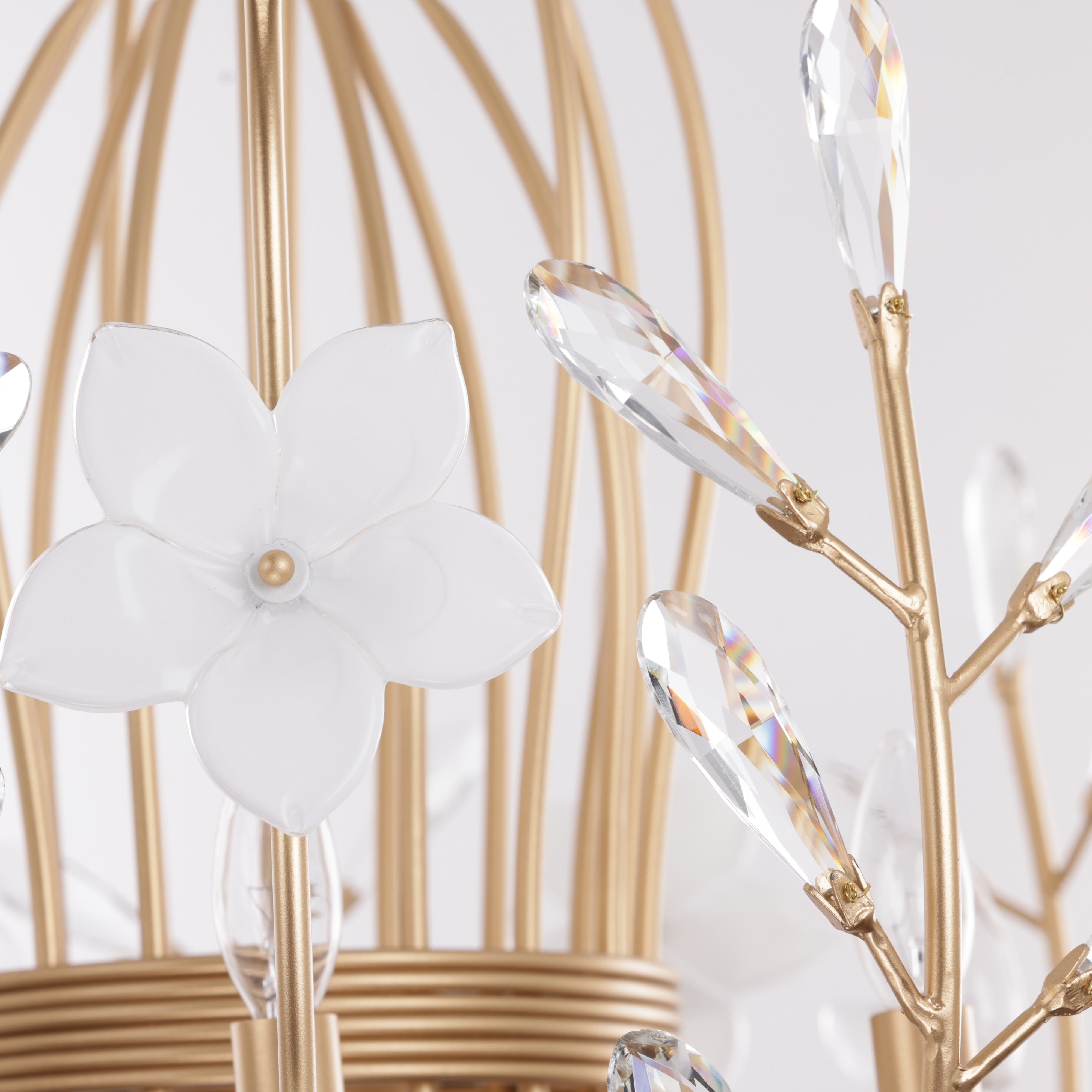 Petal Court 9+3 Light Chandelier - French Gold