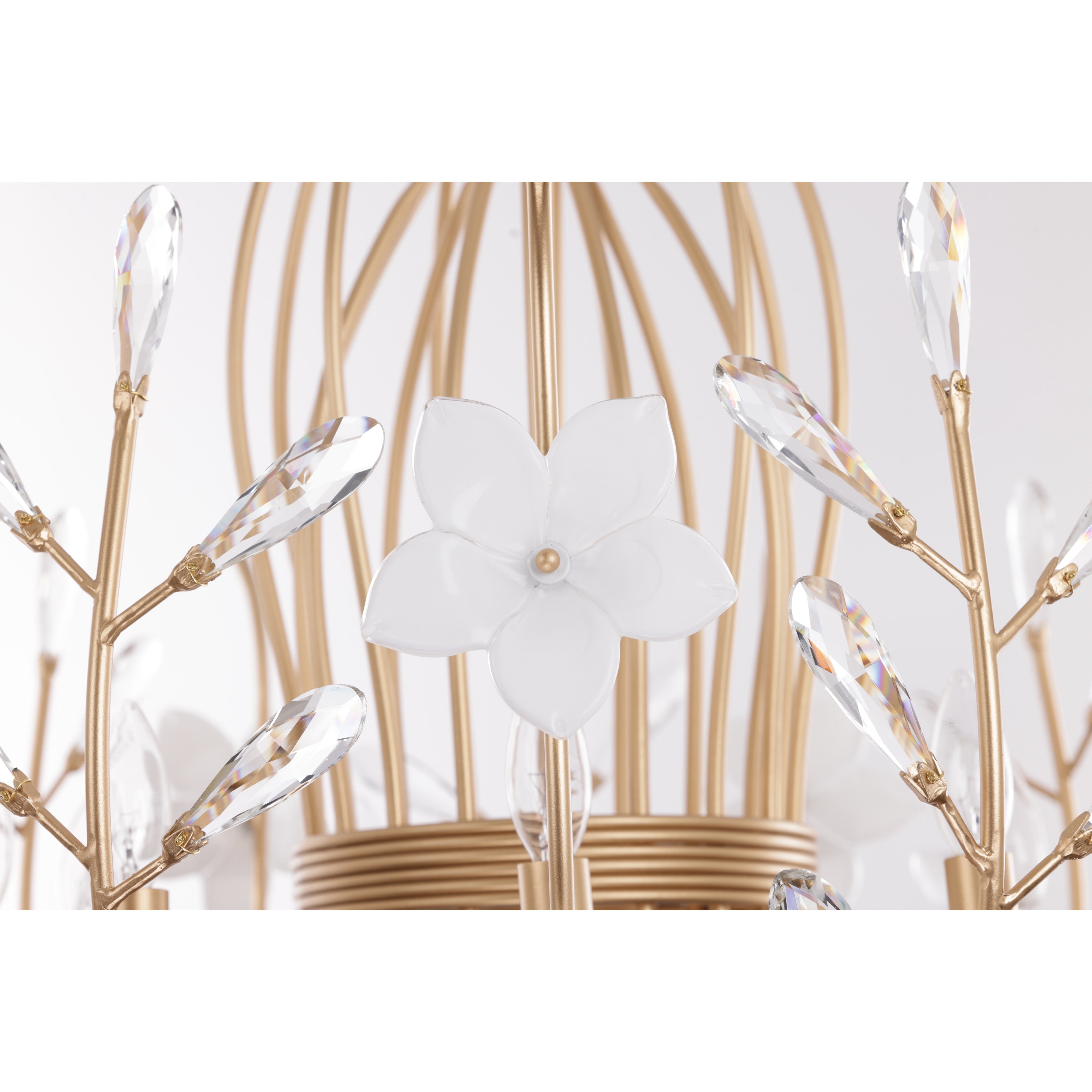 Petal Court 9+3 Light Chandelier - French Gold