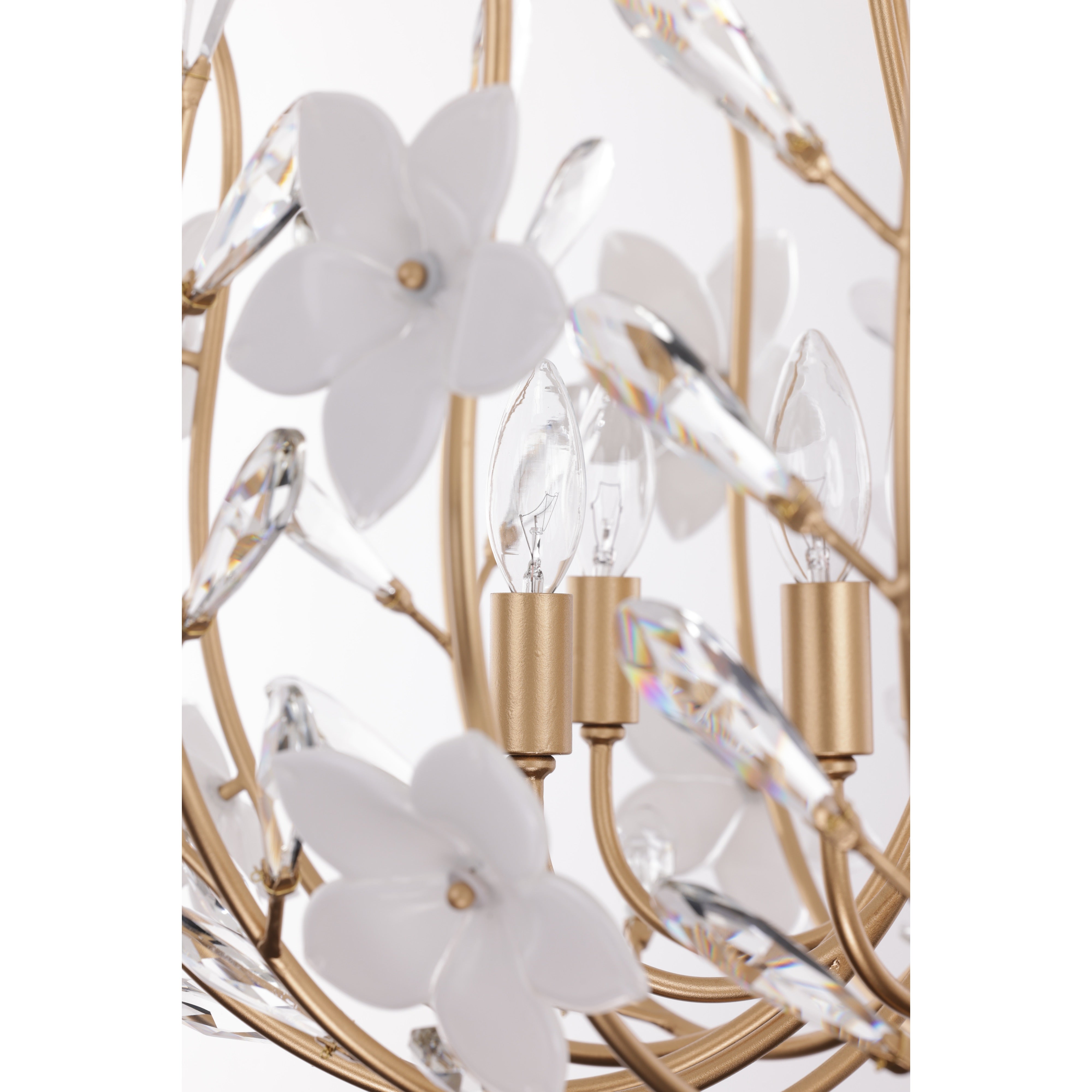 Petal Court 9+3 Light Chandelier - French Gold