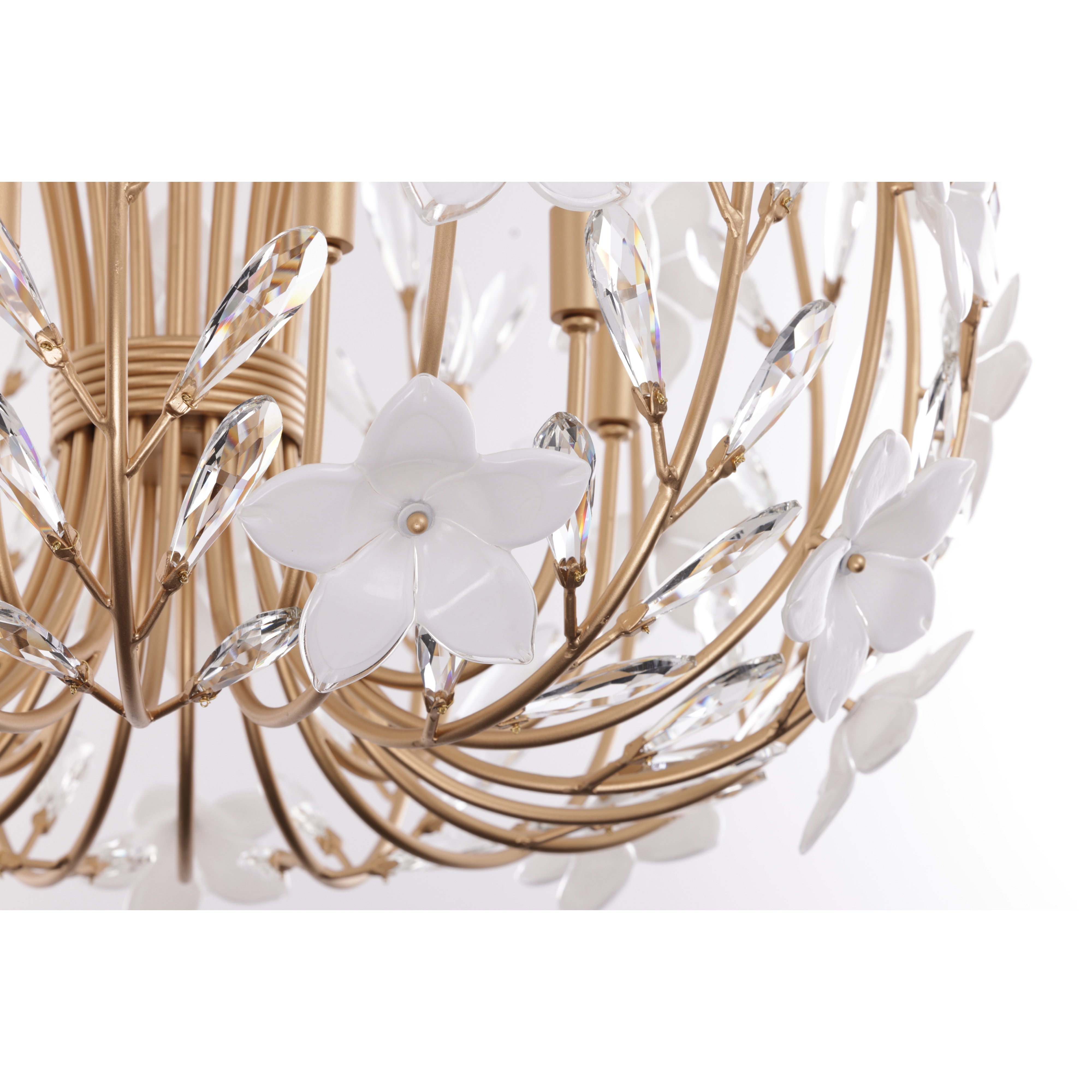 Petal Court 9+3 Light Chandelier - French Gold