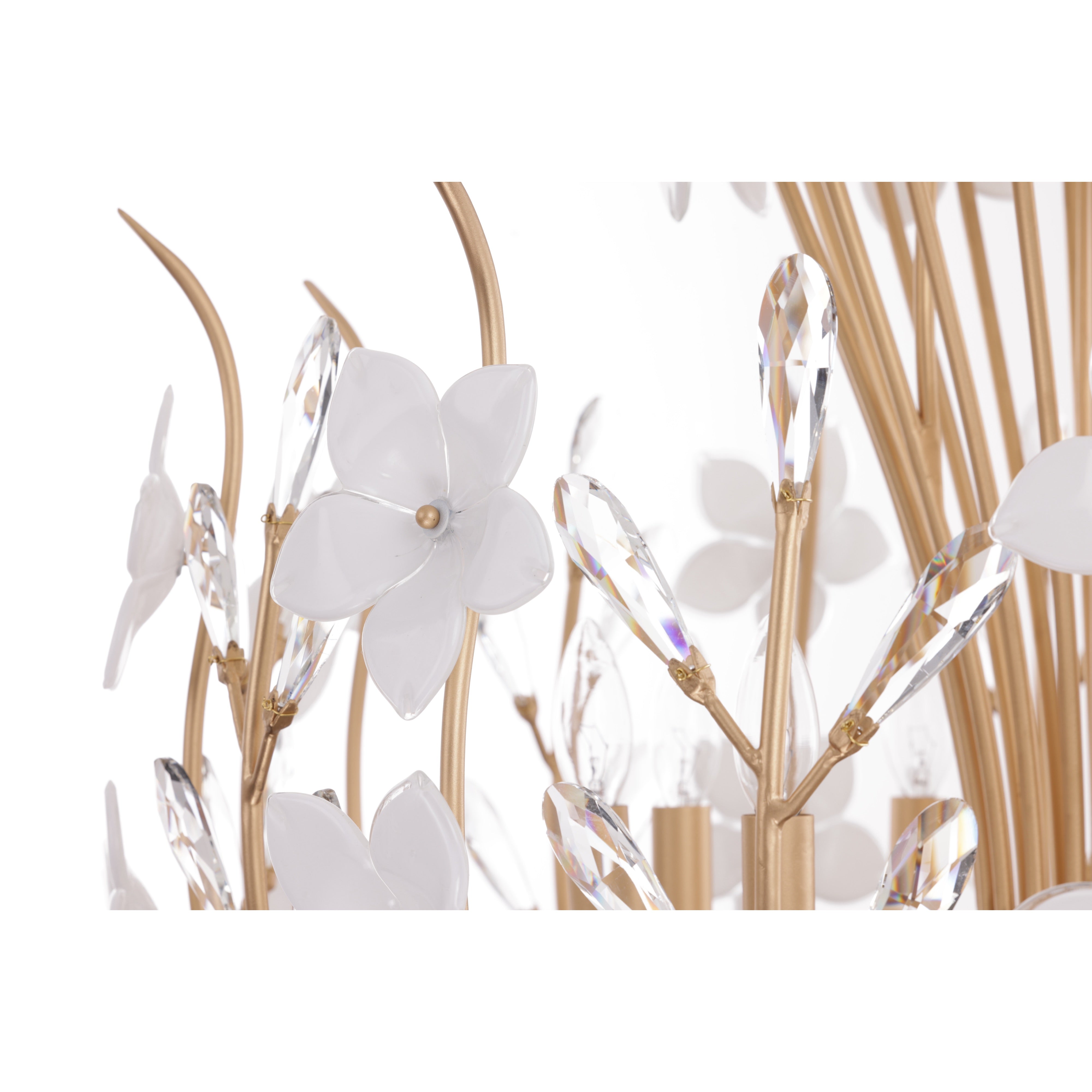 Petal Court 9+3 Light Chandelier - French Gold