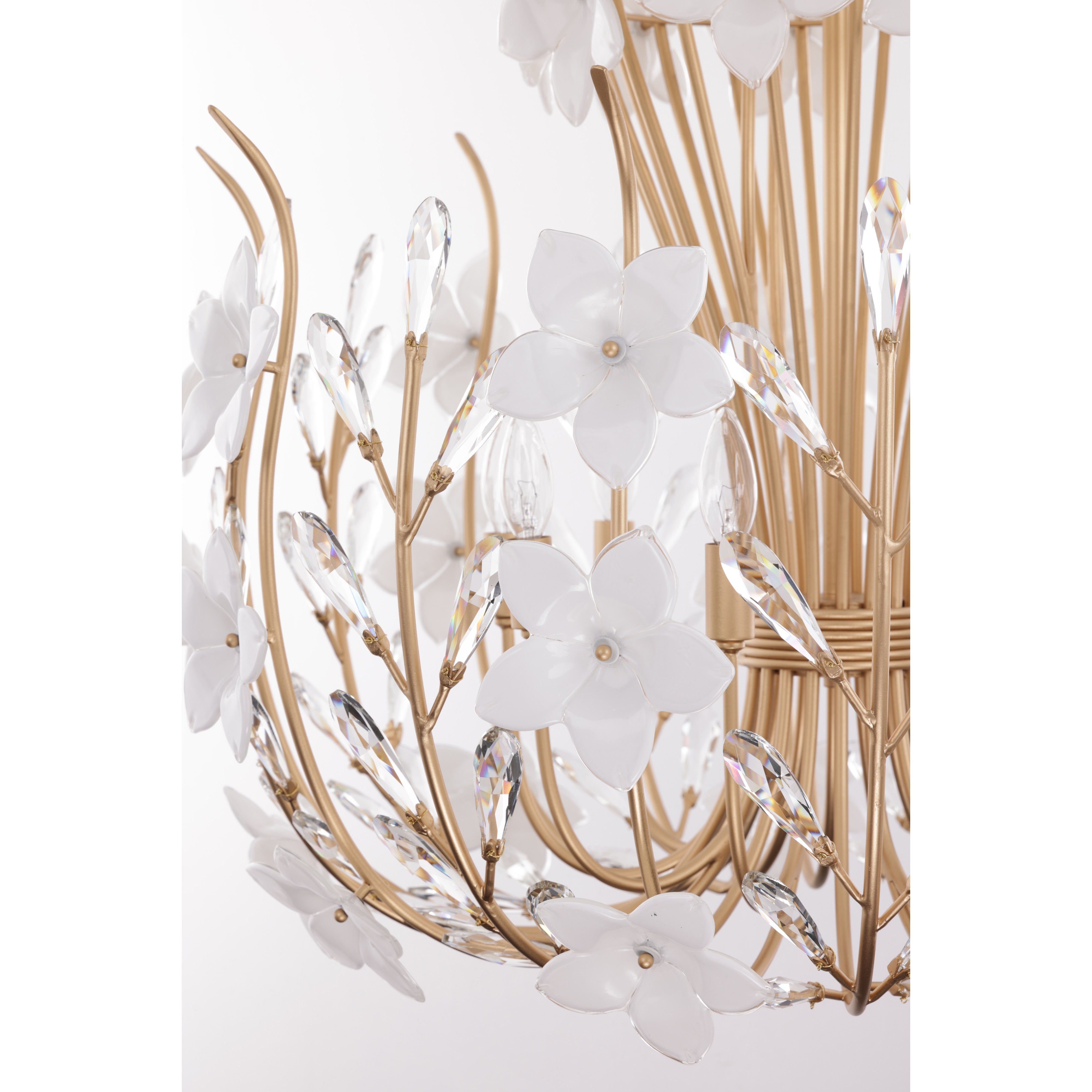 Petal Court 9+3 Light Chandelier - French Gold