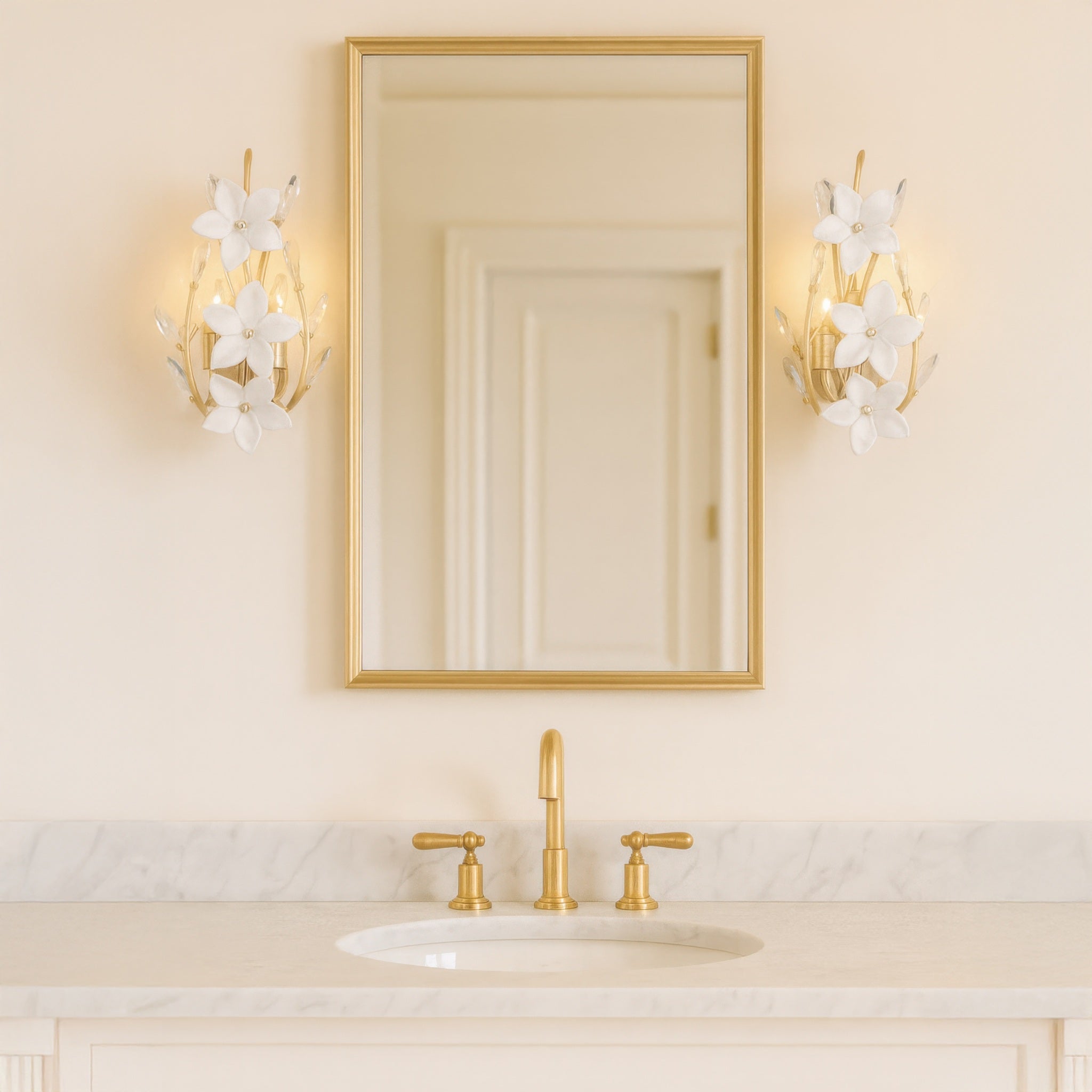 Petal Court 2 Light wall sconce