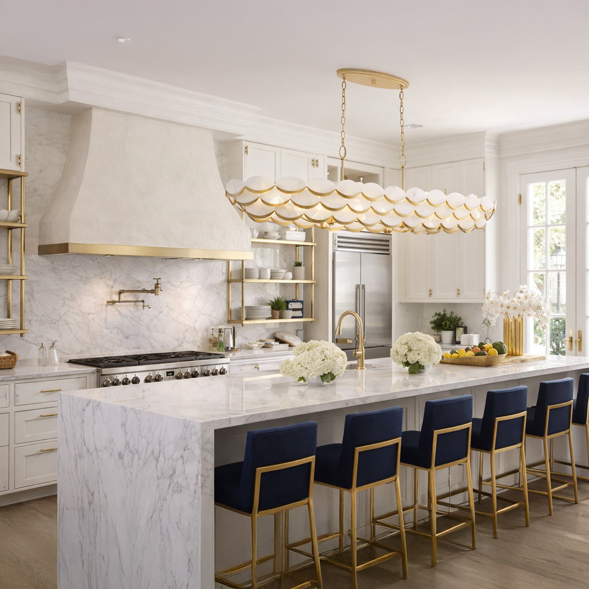 High Tide 6 Light linear Pendant