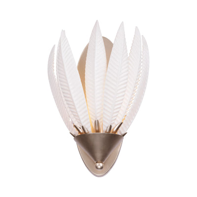 Zanara 1 light Sconcewith 3D Printed Ceramic Leaves