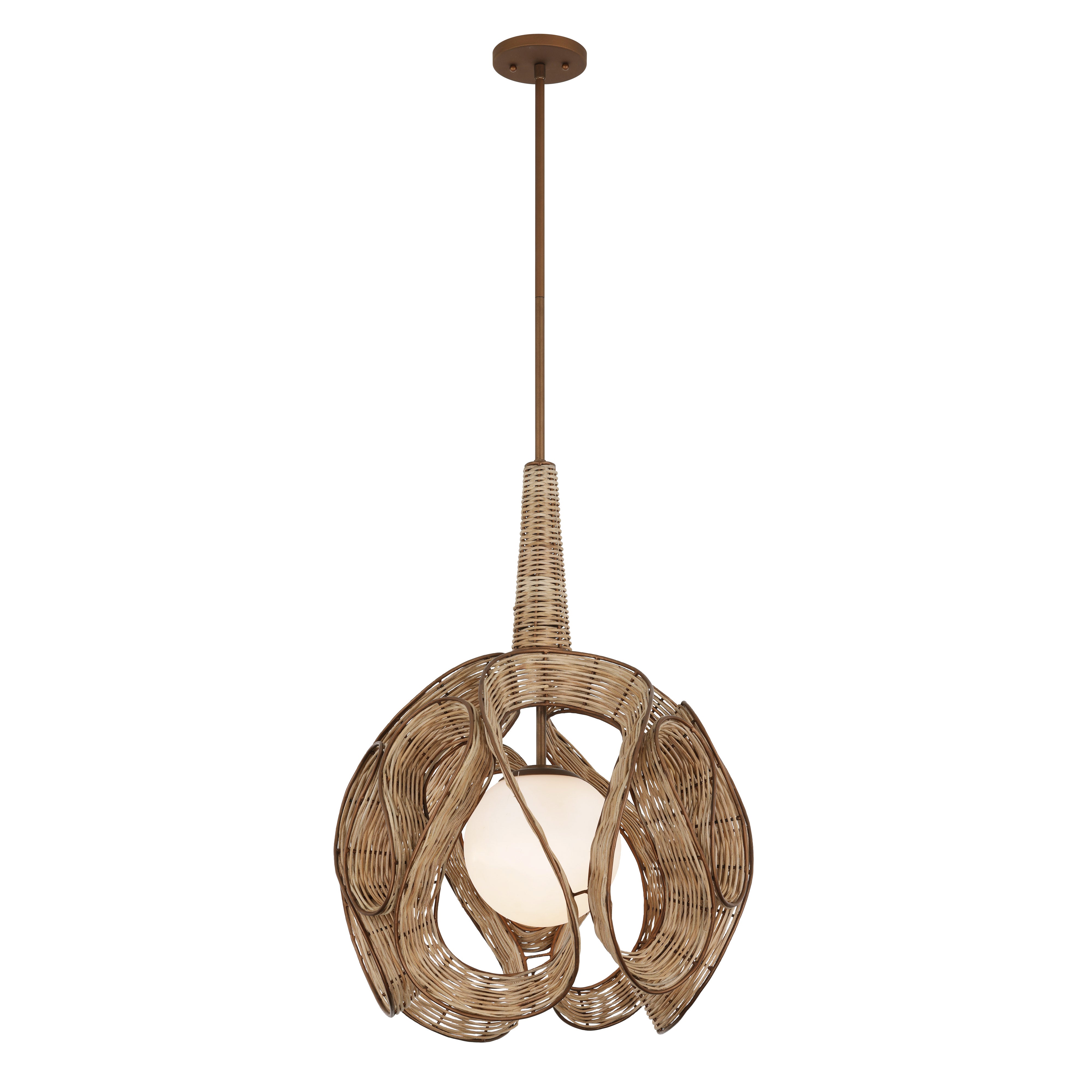 Swaylo 1 Light Pendant Large - Hammered Ore