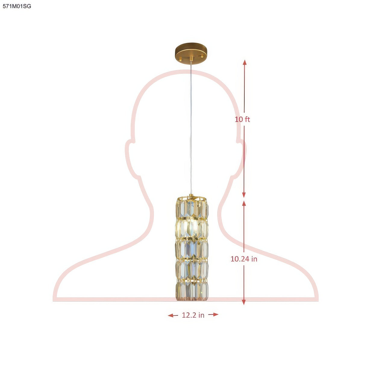 Golden Hour 1 Light Dimmable Pendant