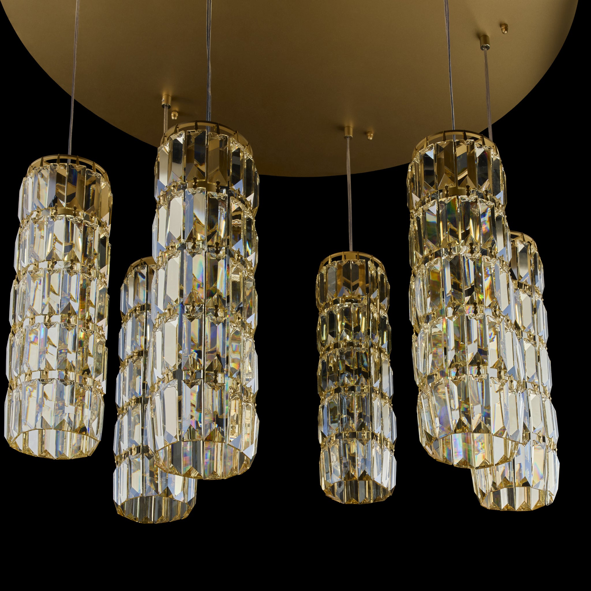Golden Hour 6 Light Dimmable Round Cluster of Pendants