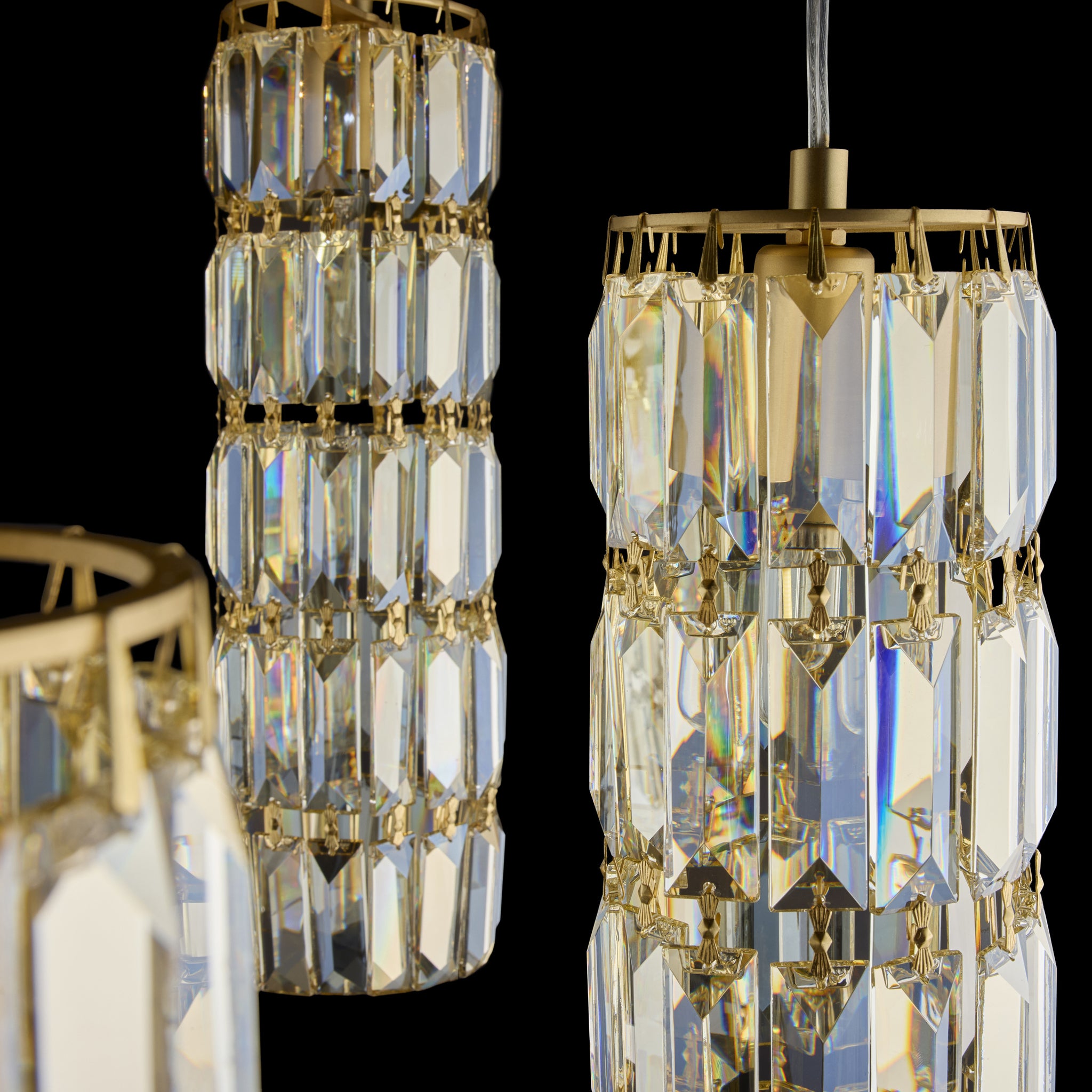 Golden Hour 6 Light Dimmable Round Cluster of Pendants