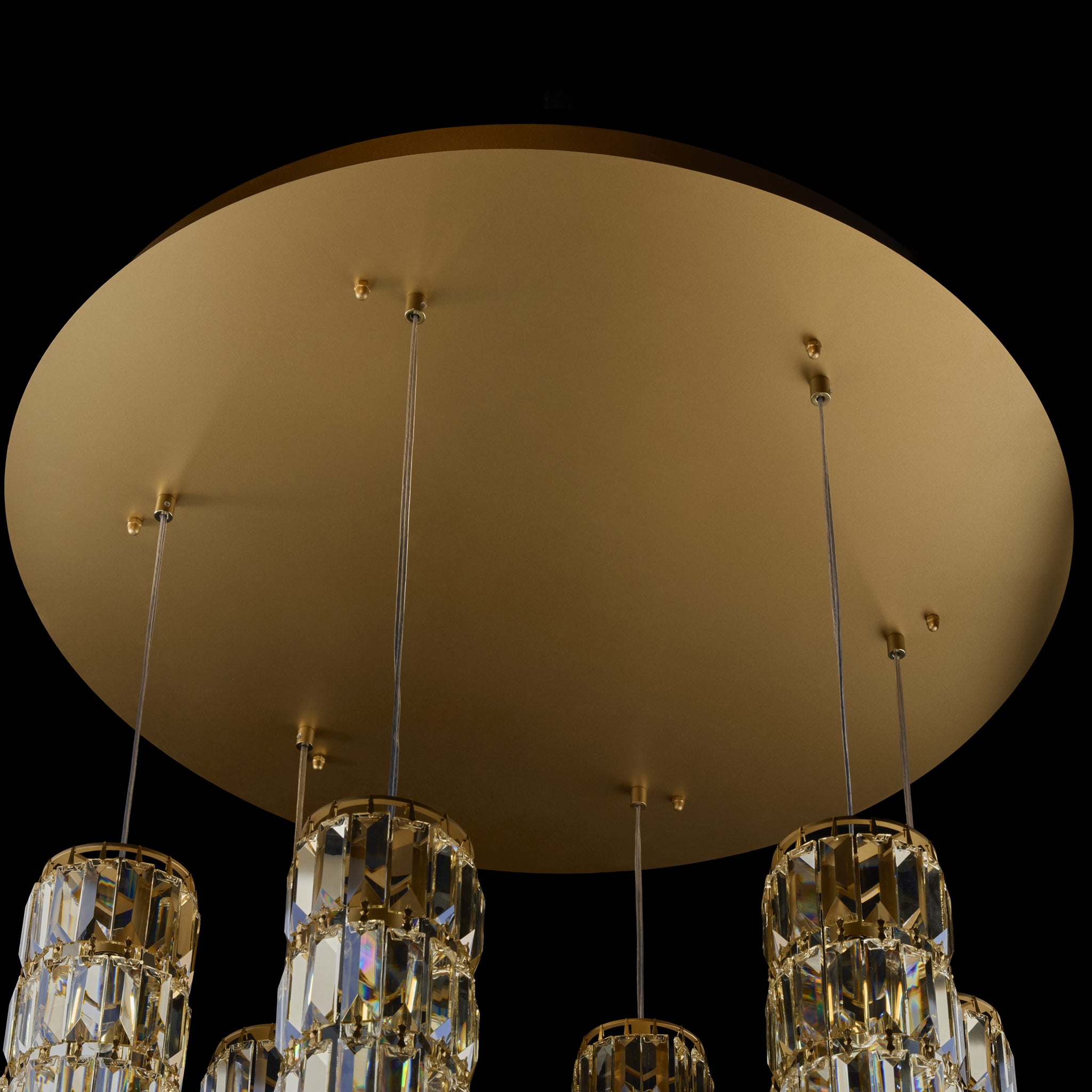 Golden Hour 6 Light Dimmable Round Cluster of Pendants
