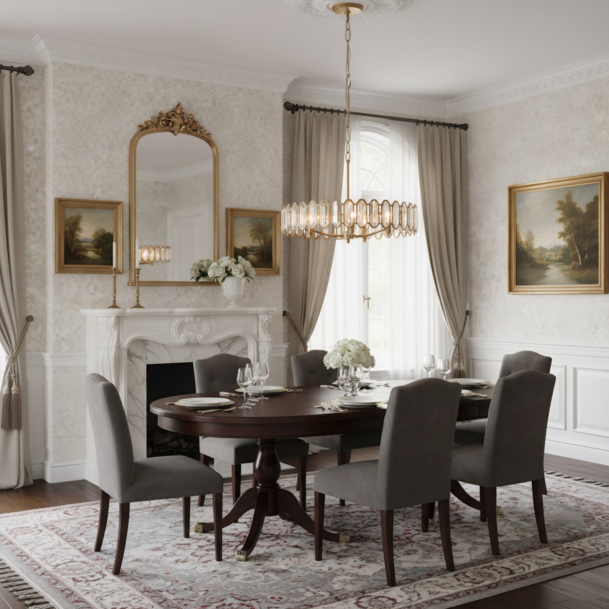 Drama Club 5 Light Pendant - Brass Kisser