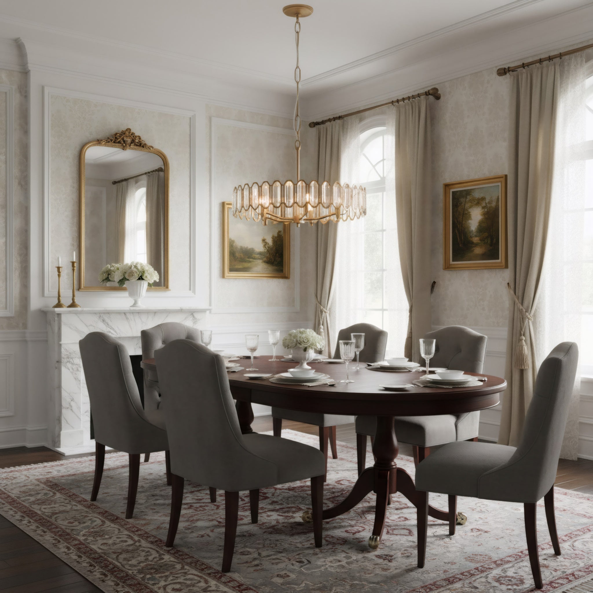 Drama Club 5 Light Pendant - Brass Kisser