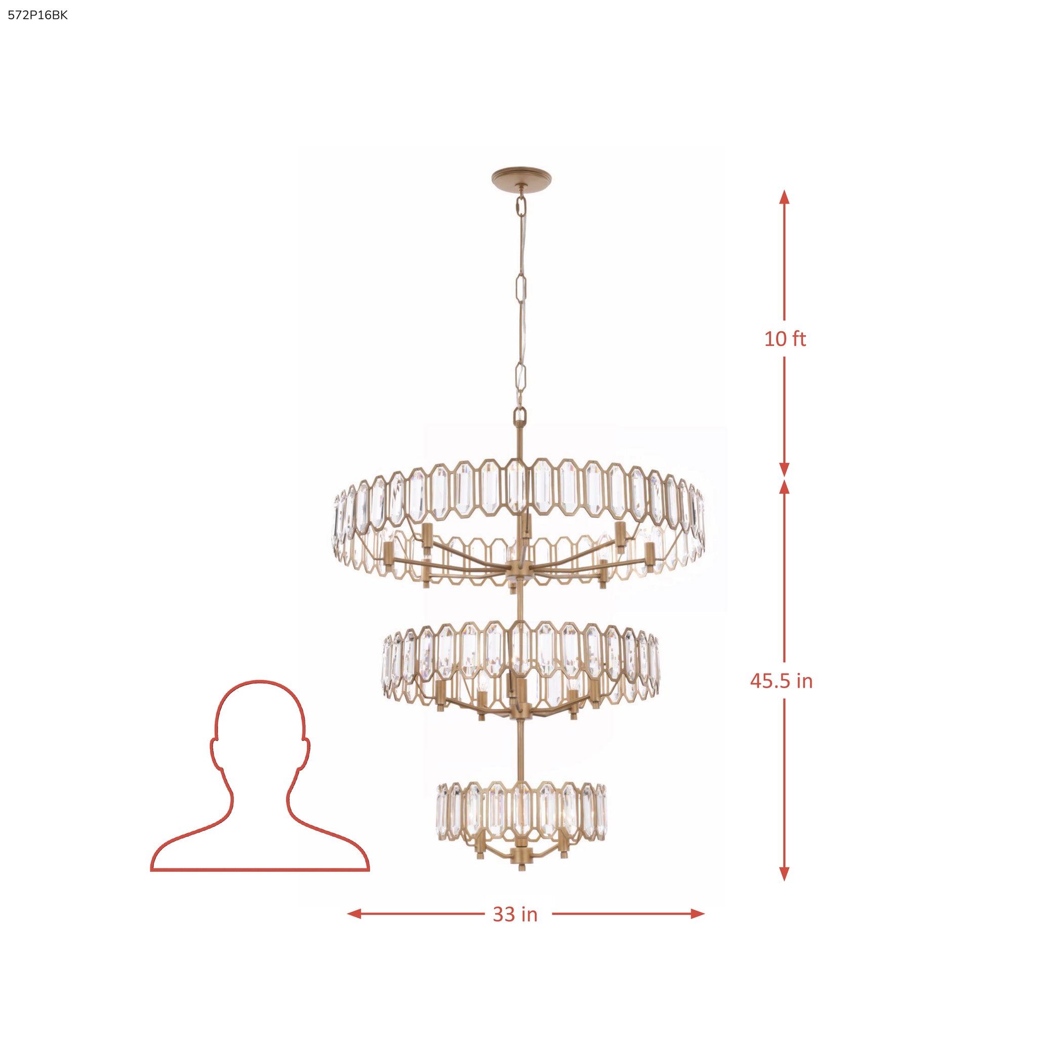 Drama Club 16 Light 3 Tier Pendant